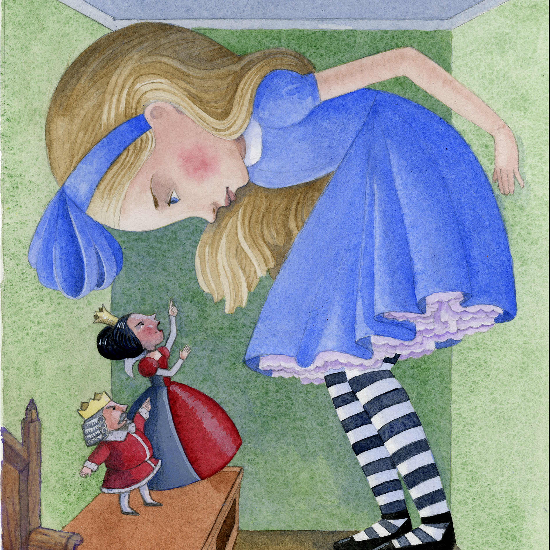 Сказку про алису в зазеркалье. Алиса в стране чудес выросла. Алиса в стране чудес иллюстрации. Алиса в стране чудес Алиса растет.