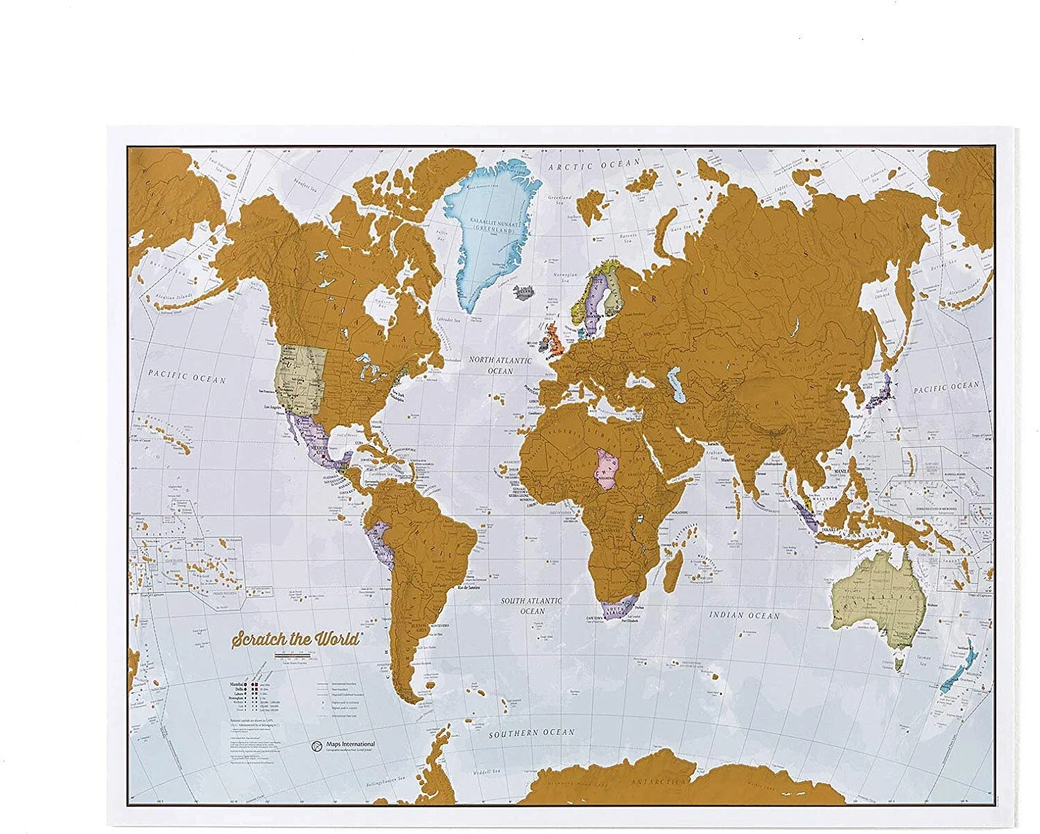 Holiday gift idea! Gold Scratch The World Travel Map