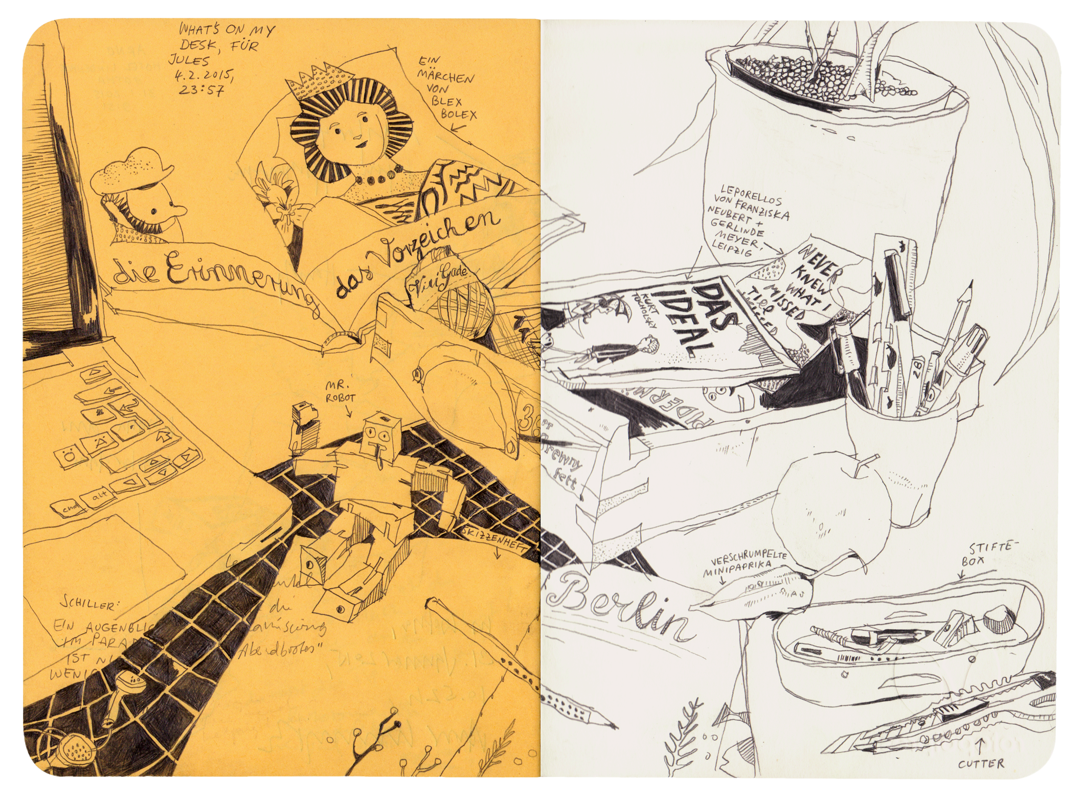 ´Auf meinem Schreibtisch´ von Theresa Grieben für herzundblut.com