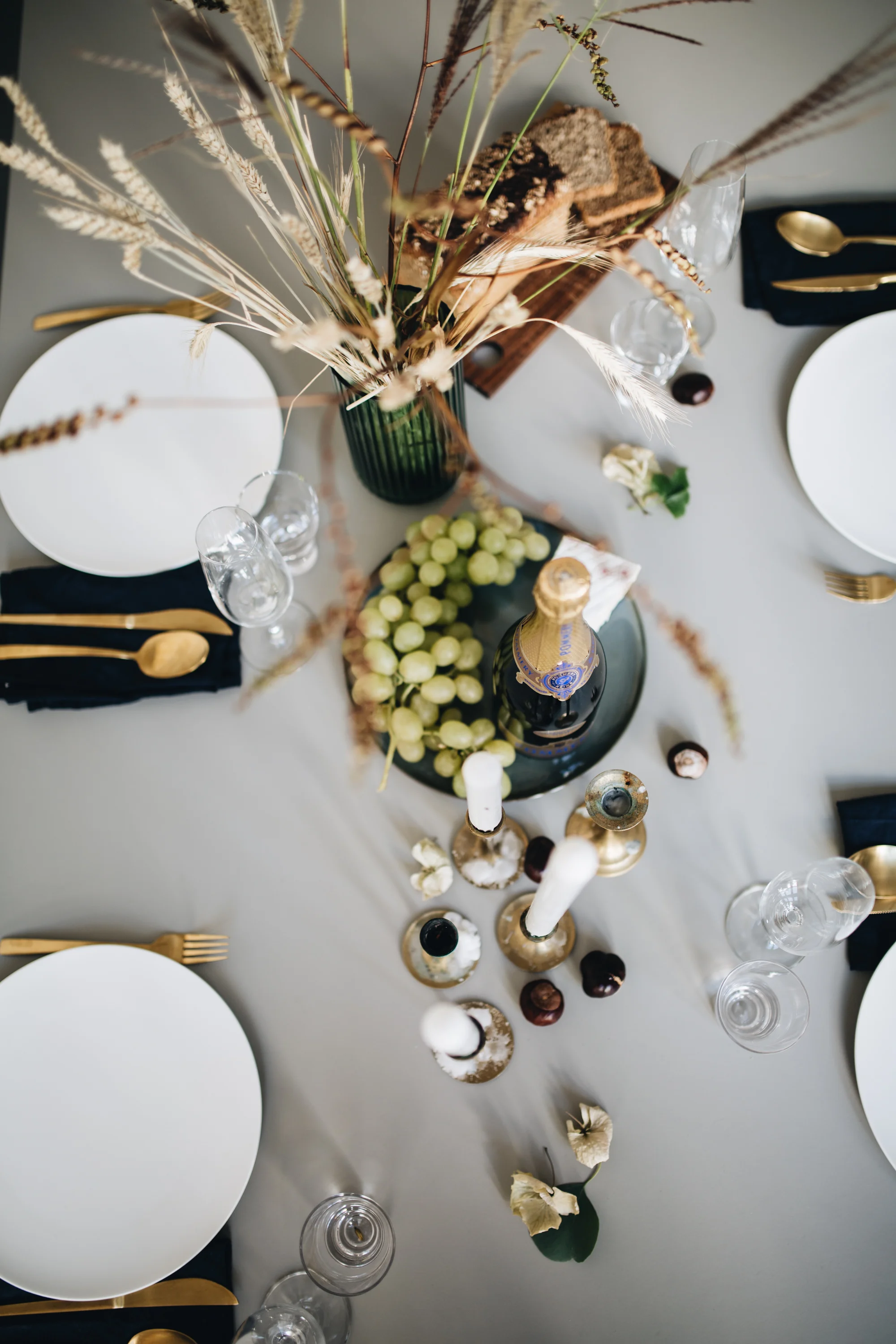 Pommery Erntedank Tablesetting Herz&Blut