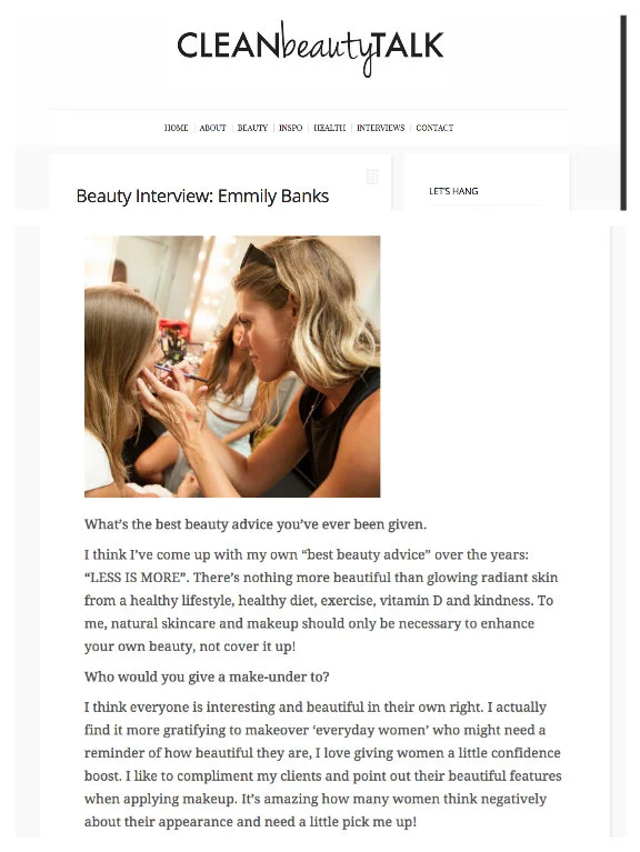 CLEAN BEAUTY TALK INTERVIEW 