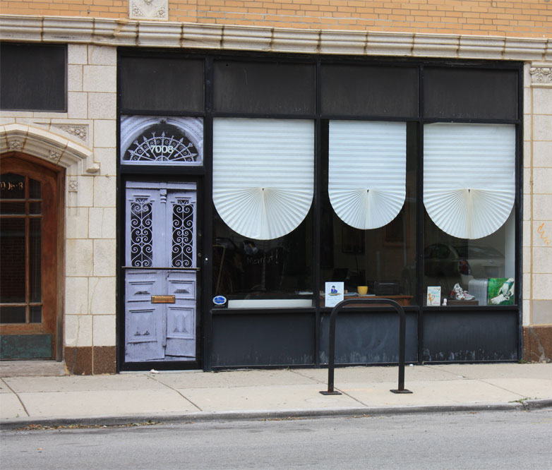 BETWEEN TWO DOORS Installation along 7000 block of N. California Avenue, Chicago