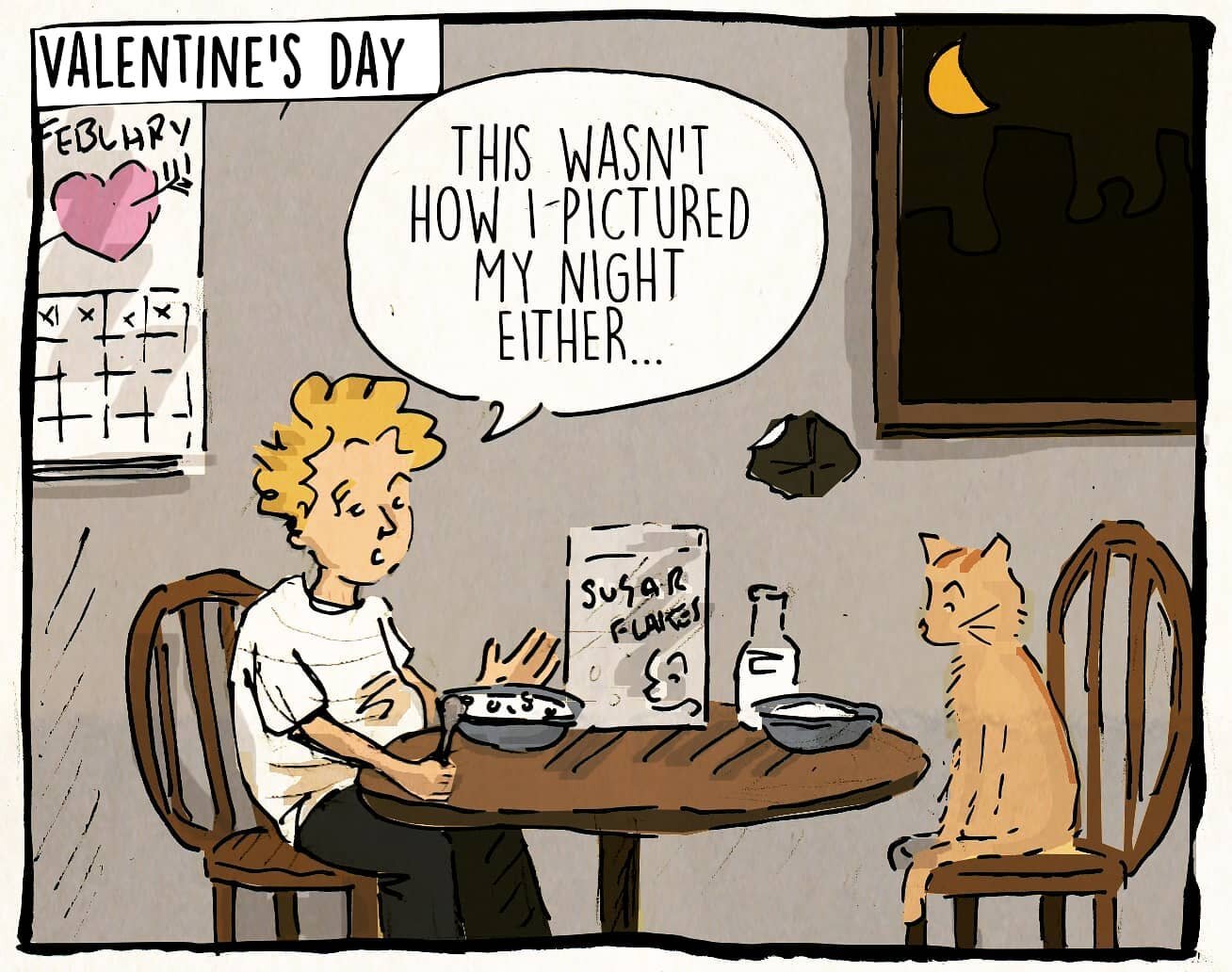 Valentine's Day #valentines #valentine #valentinesday #valentinesday2020 #comics #comicstrip #webcomic #webcomics #cat #catsofinstagram #catmemes #catvalentine #art #comicart