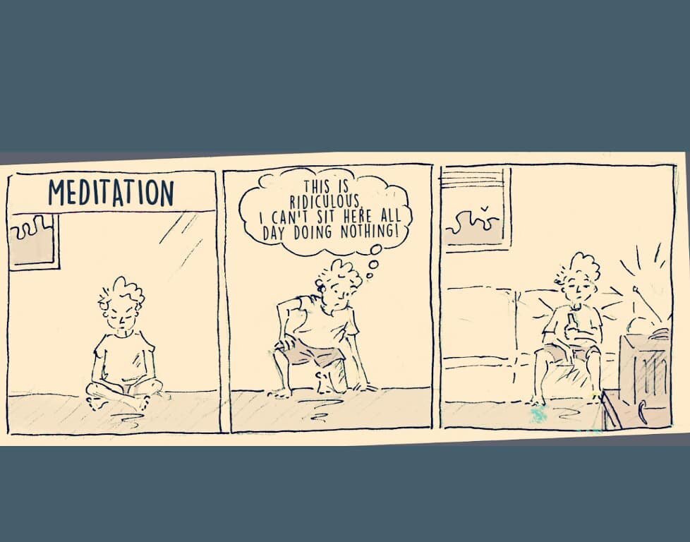 Mediation #norulers #comic #webcomic #webcomics #comicstrips #webcomicseries #meditation #mindfulness #humor #meditationspace #meditation🙏 #mindfullness #mindfulnessmeditation