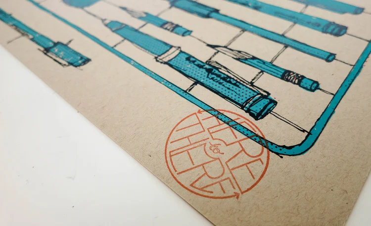 A close up of Jessica's Artist Tool Model Kit print