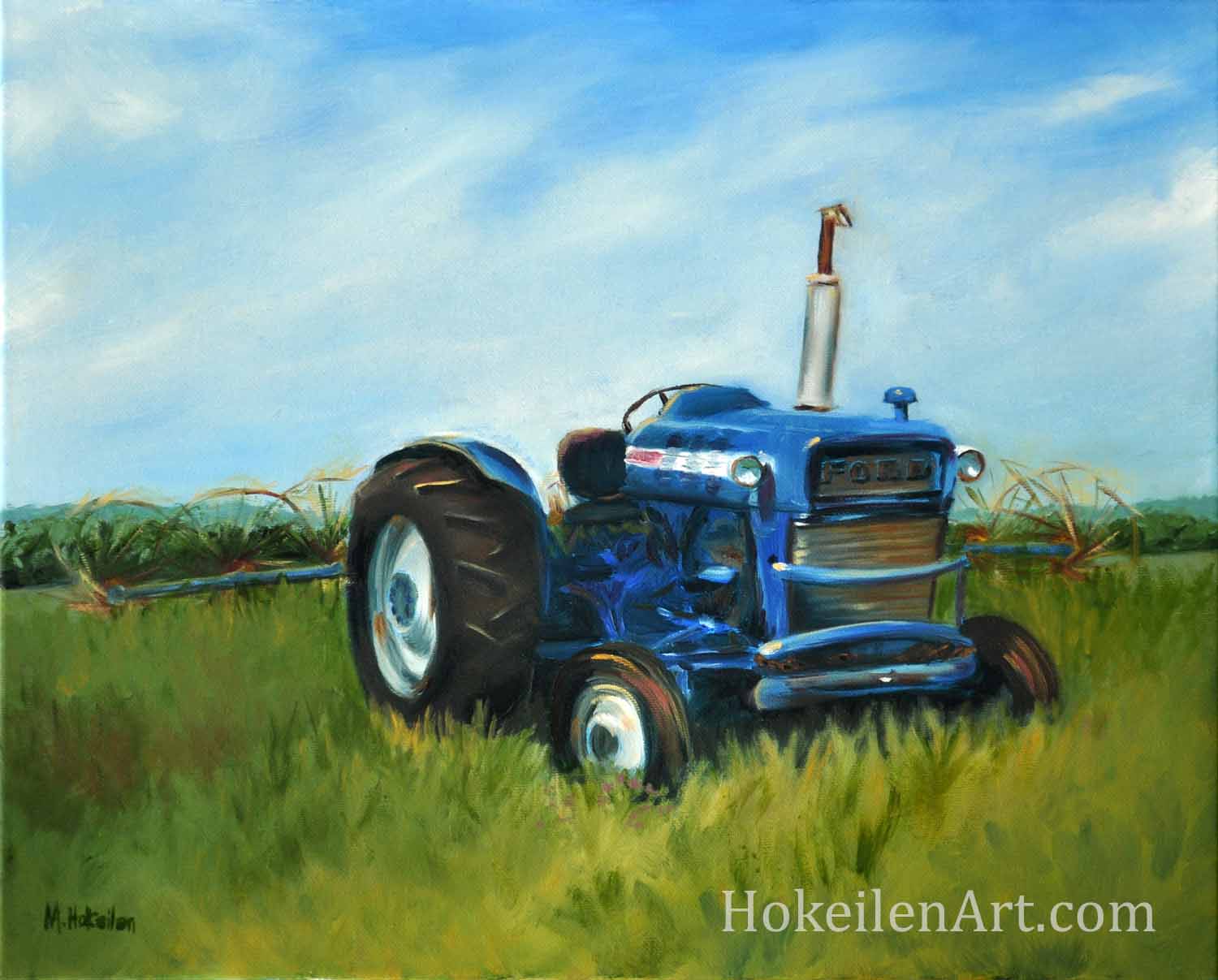 Old Blue, oil on canvas, 20"x24"