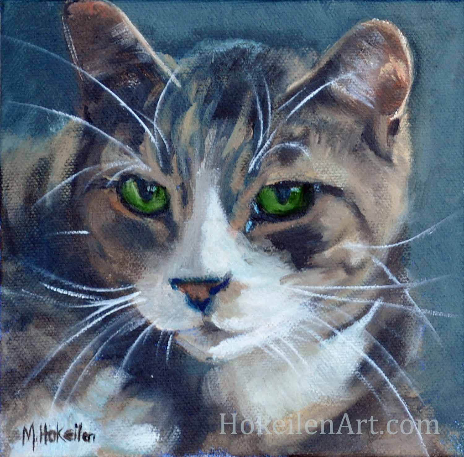 Mo, oil on canvas, 6"x6"