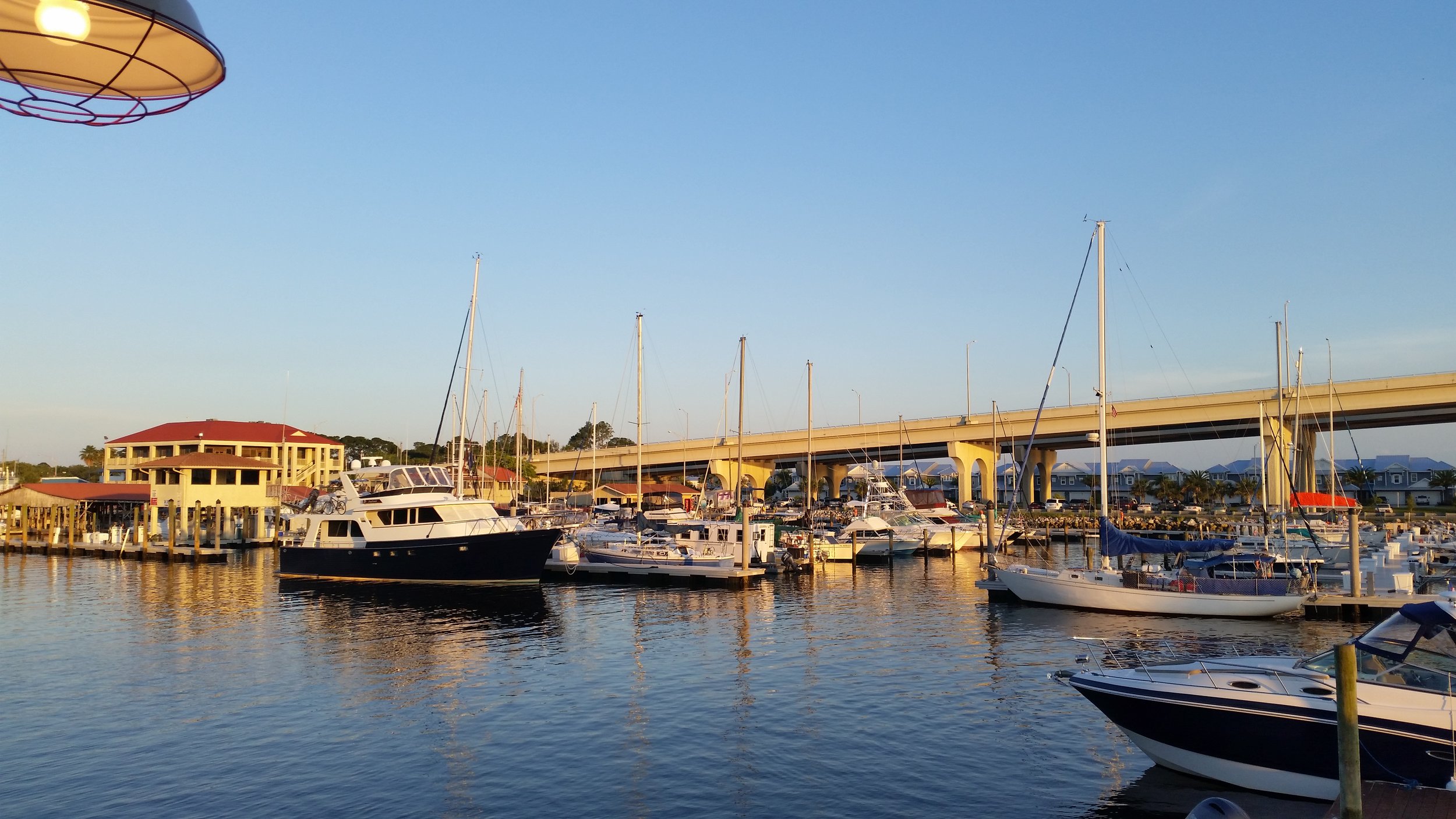 The harbor at sunset while eating delicious and fresh seafood - it doesn't get better than that!