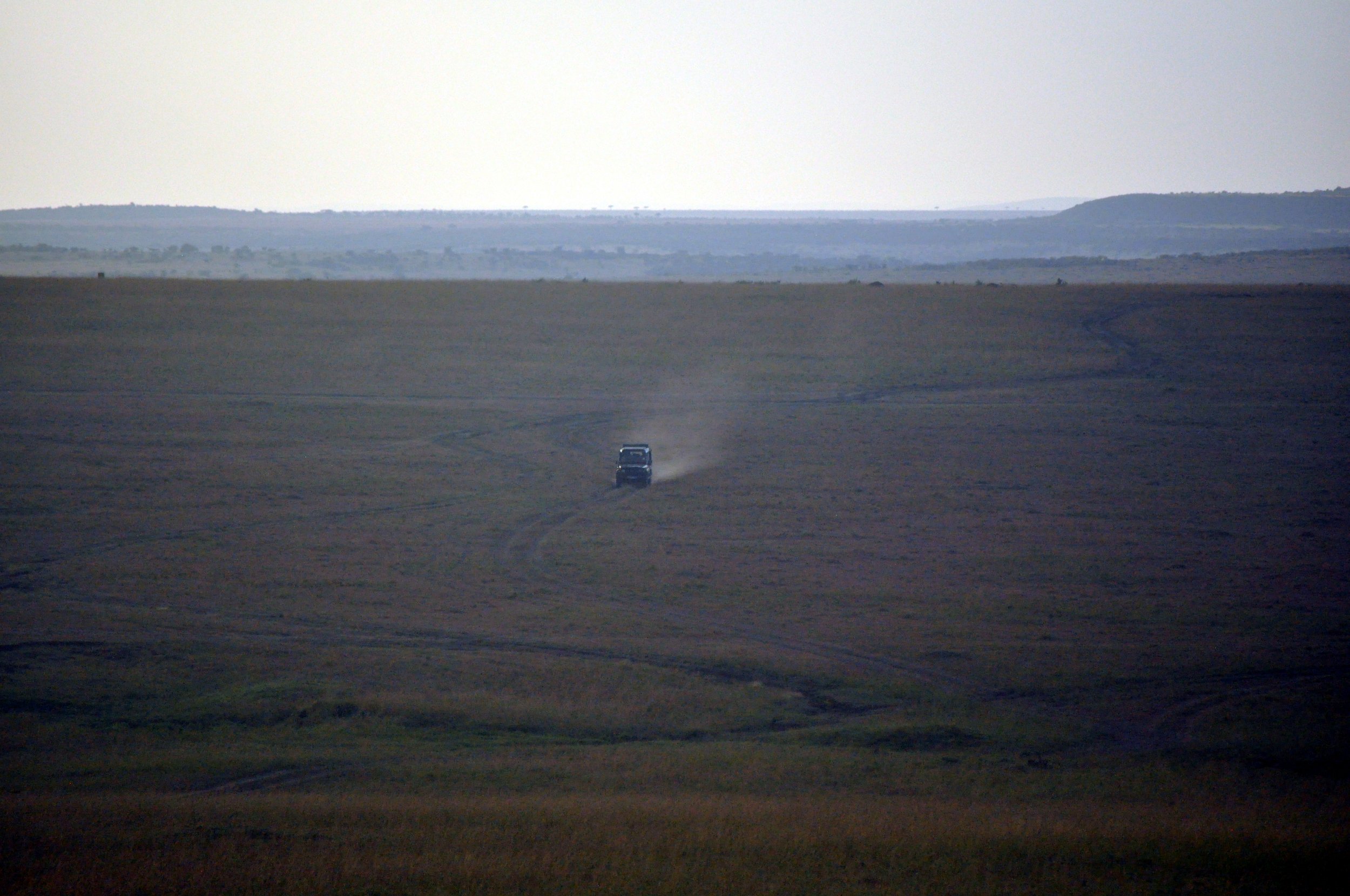 A Safari Vehicle in the Distance