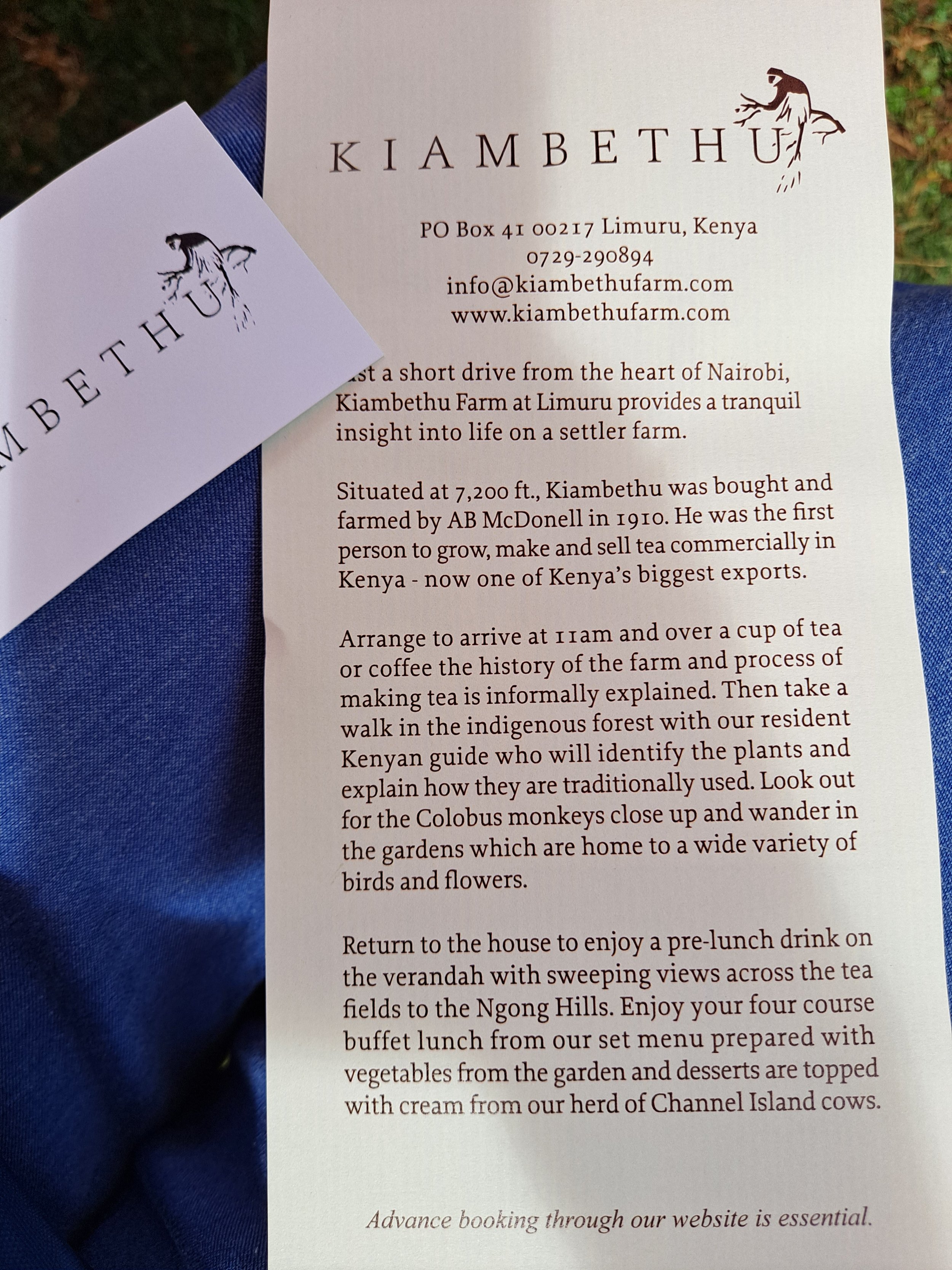 Info about the Kiambethu Tea Farm