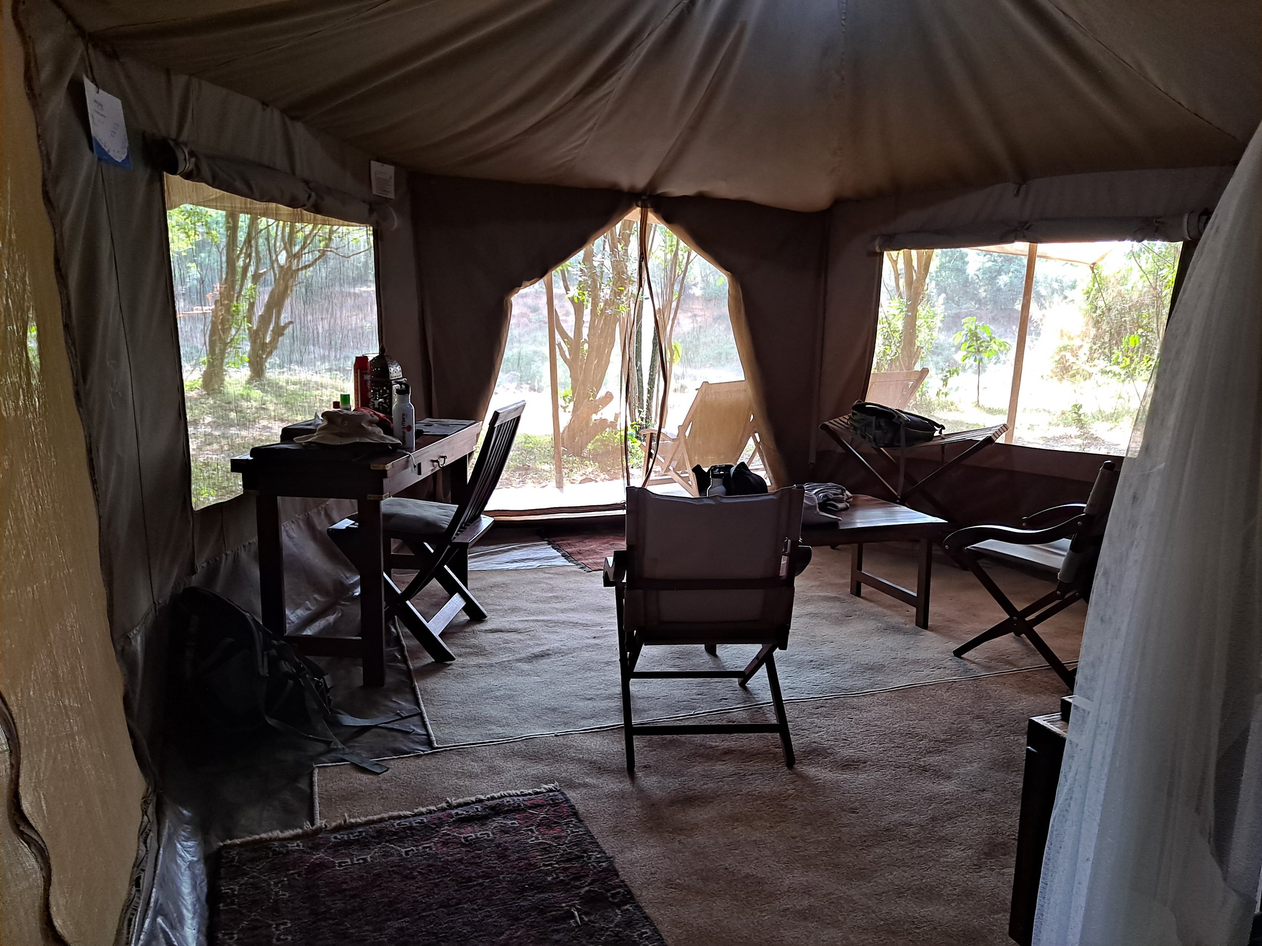 Inside a Safari Tent