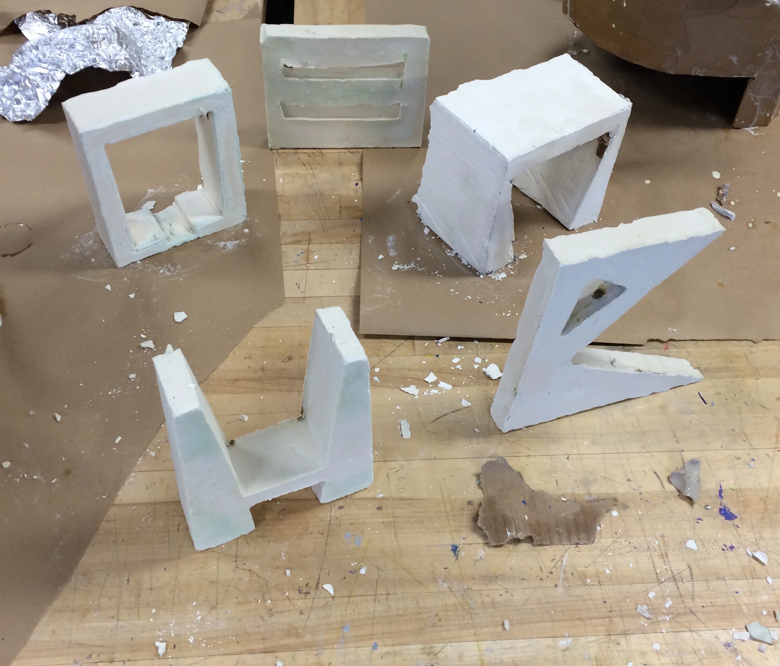 Mock-ups for concrete legs!
