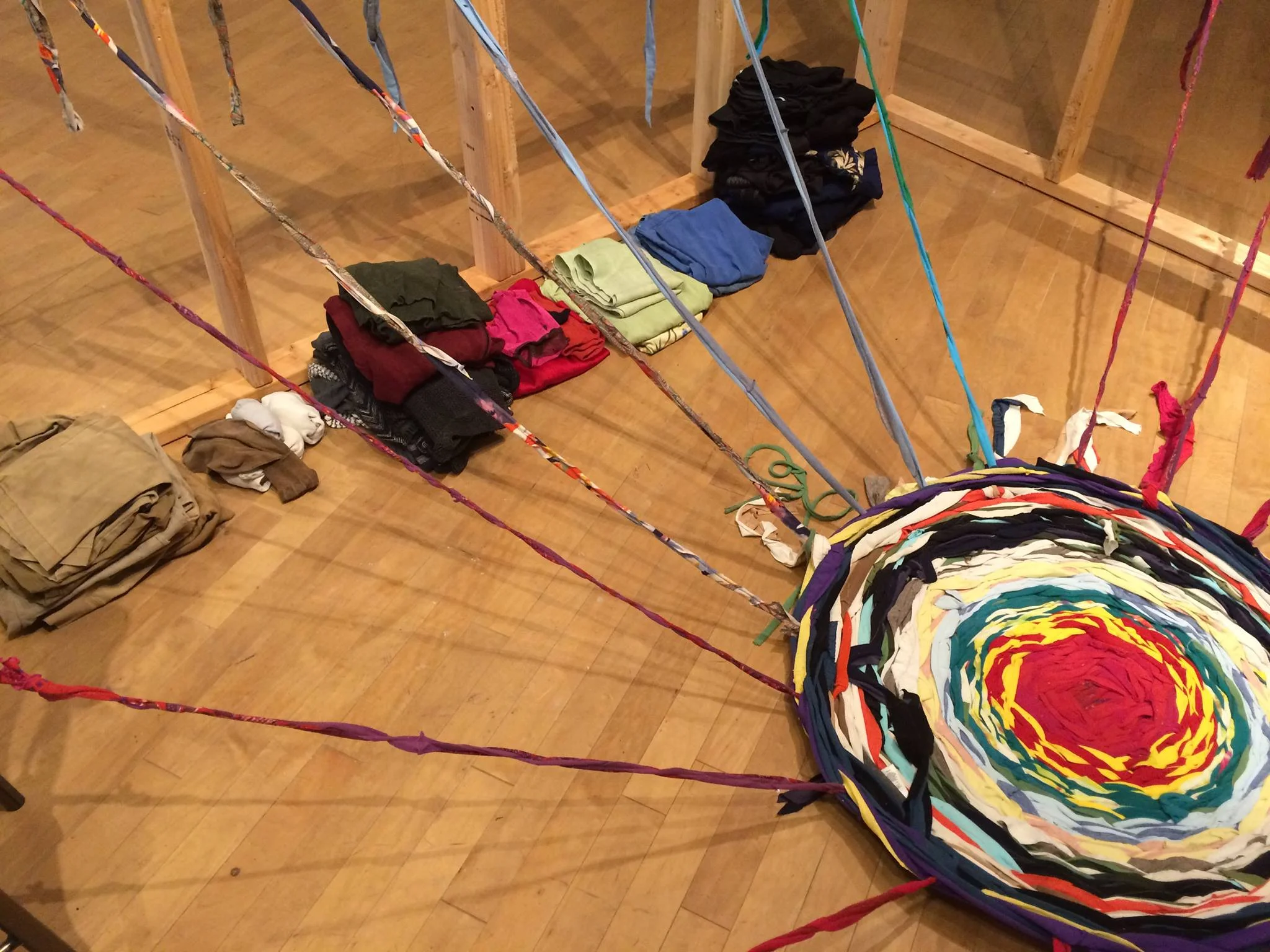 Sorting fabric at the MAH, Summer 2016