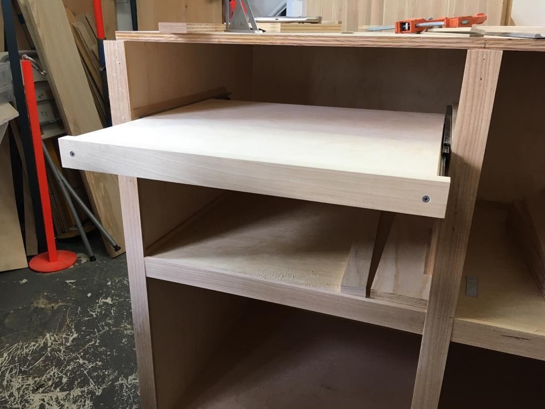 I've built 8 of these pull out shelves. 2 more to go!