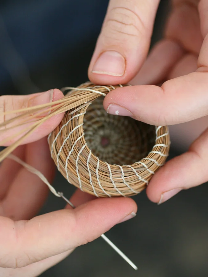 Your start will lay the foundation for all the stitches of your basket. See how the stitches line up the sides. Gorgeous and fun!
