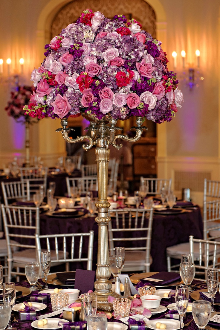 Silver Candelabras with flowers