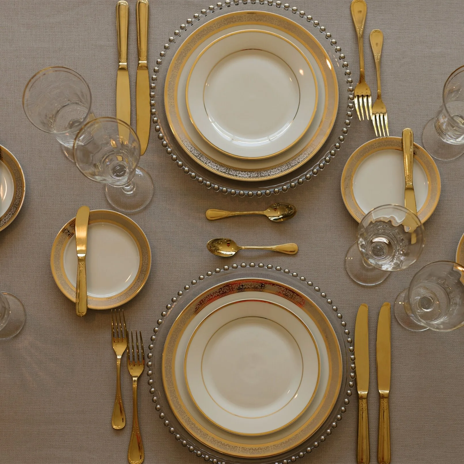 Gold Rim &amp; Cotillion China