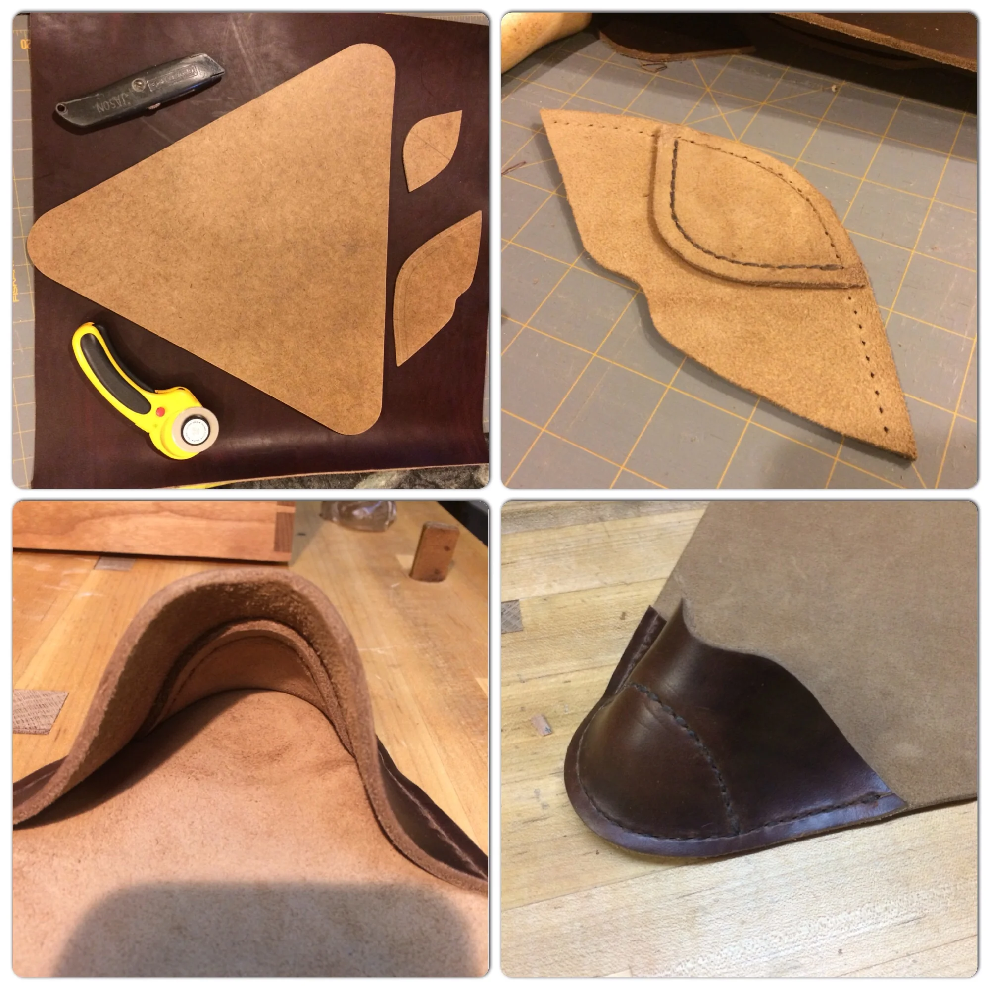 An extra piece of leather in the "cup" of the pocket reinforces the only potentially weak area of the seat construction. 