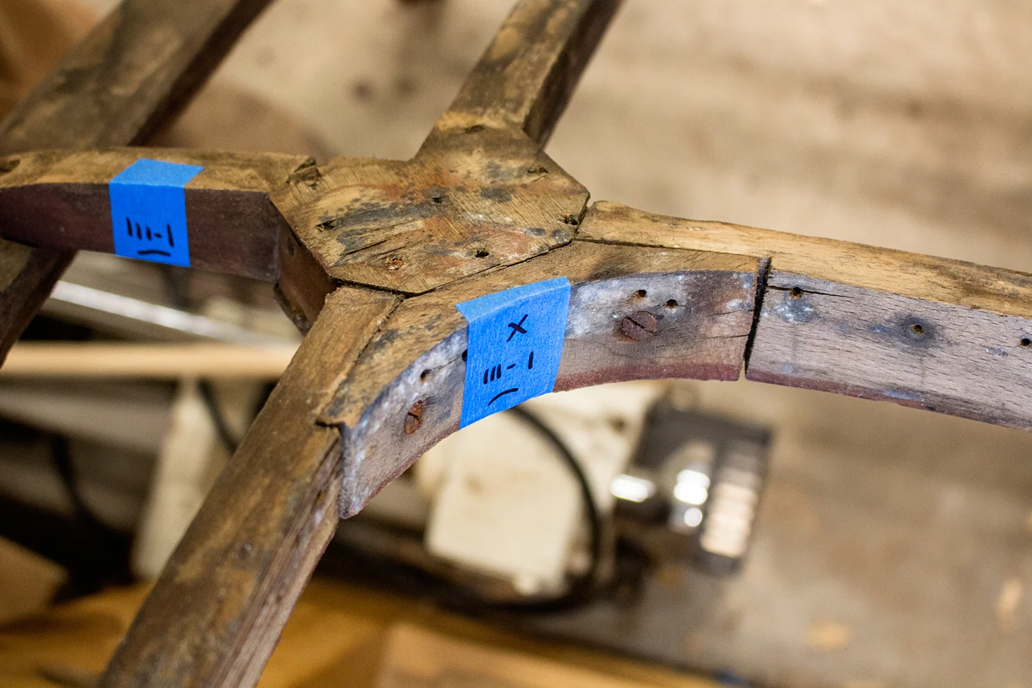  This particular joint was photographed from all angles, making sure any important detail was captured. When the time comes to put the entire structure back together, having this photographic breakdown will be very important.