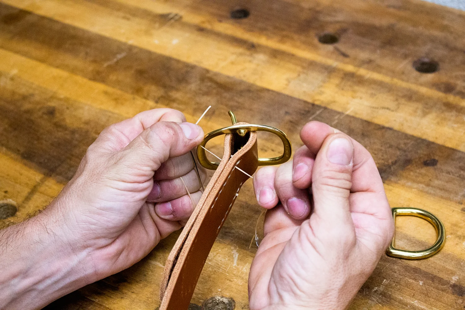 Saddle Stitching in progress