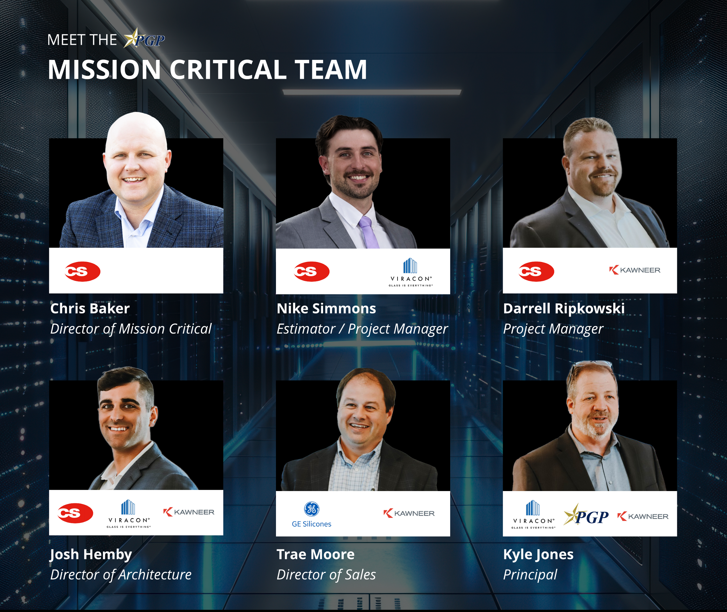 PGP’s Mission Critical Team supports data center architects with design coordination, product consultation, and Division 08, 09, and 10 solutions for complex mission-critical projects.