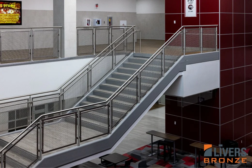 Livers Bronze Interior Railings Bring Safety and Architectural Character to Prosper Middle School