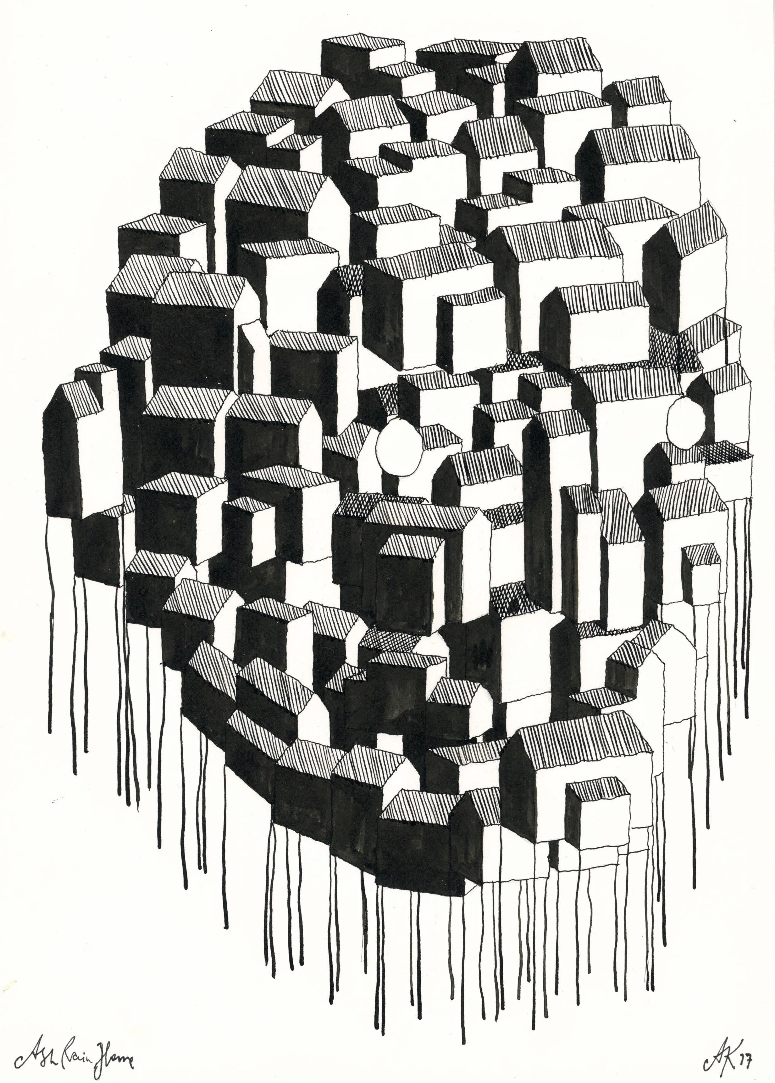 Ash Rain Head 01 (A4) €120