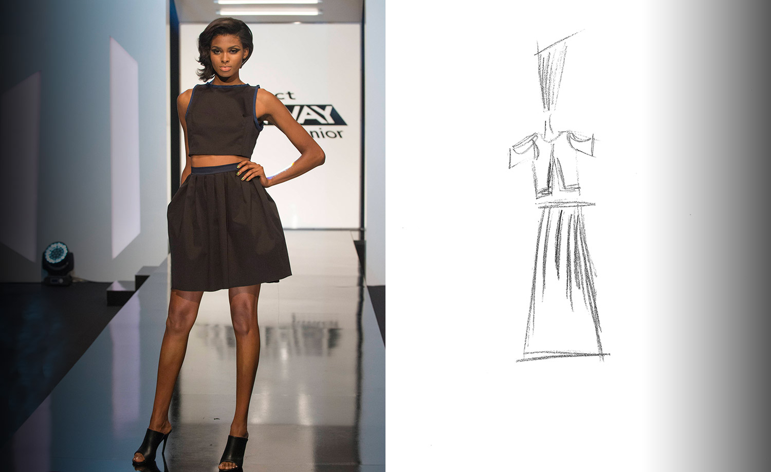 Tierra Benton wearing #DesignerVictoria Project Runway Junior S1 E3 Team Work is Hard