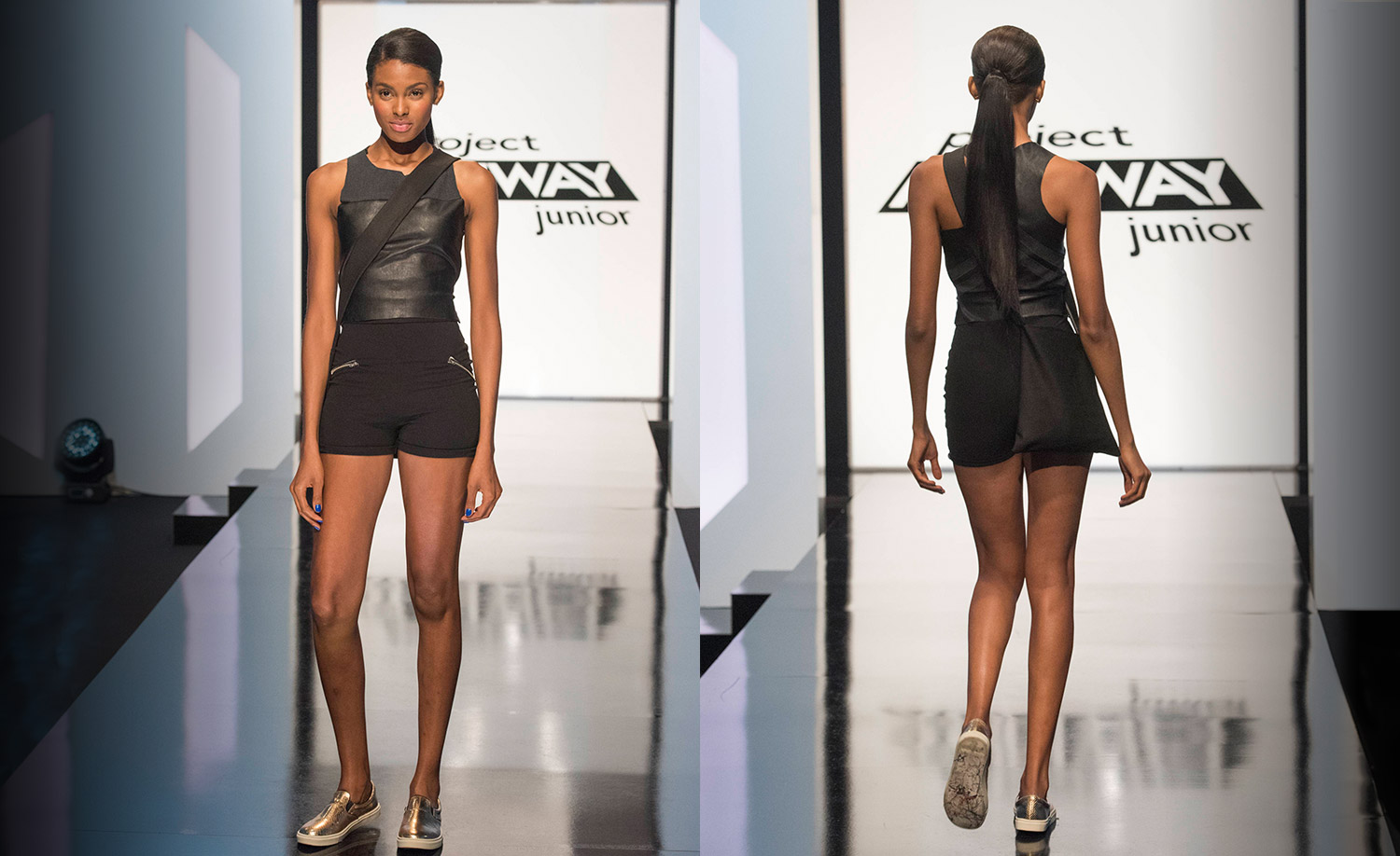 Tierra Benton wearing #DesignerVictoria Project Runway Junior S1 E4 OMG, That's Michelle Obama