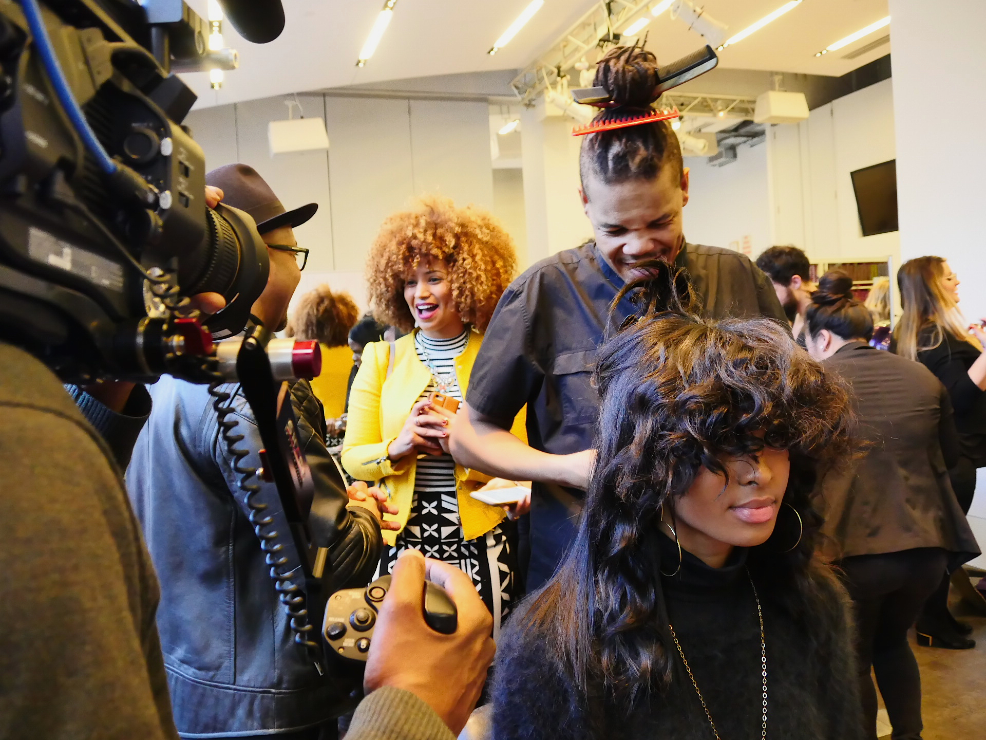 Tierra Benton gets prepared for the Texture on the Runway show