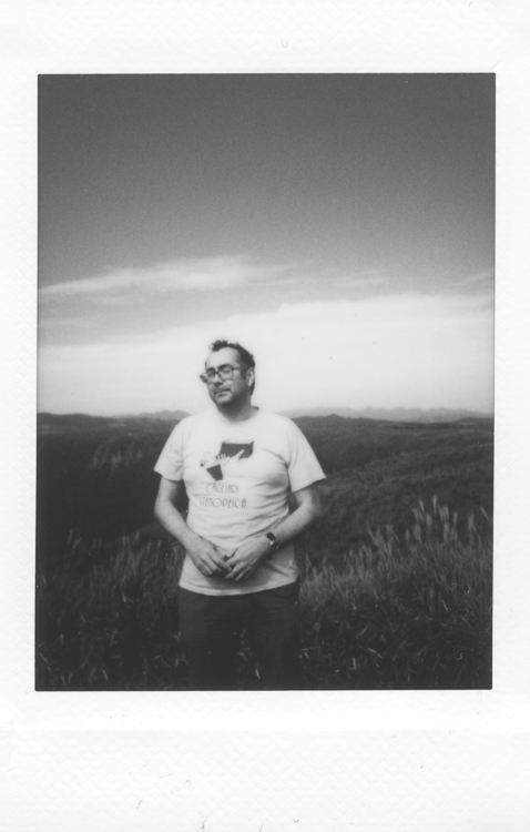 Me, Aso-San , made with a Fuji Instax Mini 90S by A (not me - obviously given that I'm in the picture)