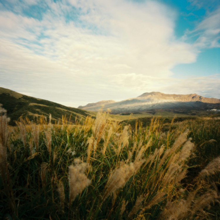 Nakadake Volcano (pinhole photograph made with a Zero Image 69MF on Kodak Portra)