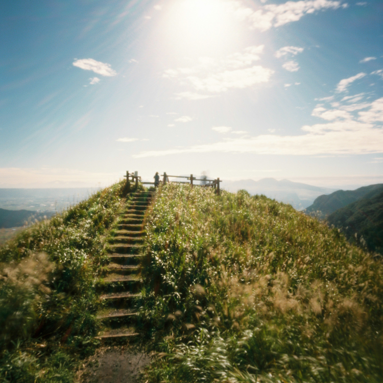 Aso Caldera Viewpoint (pinhole photograph made with a Zero Image 69MF on Kodak Portra)