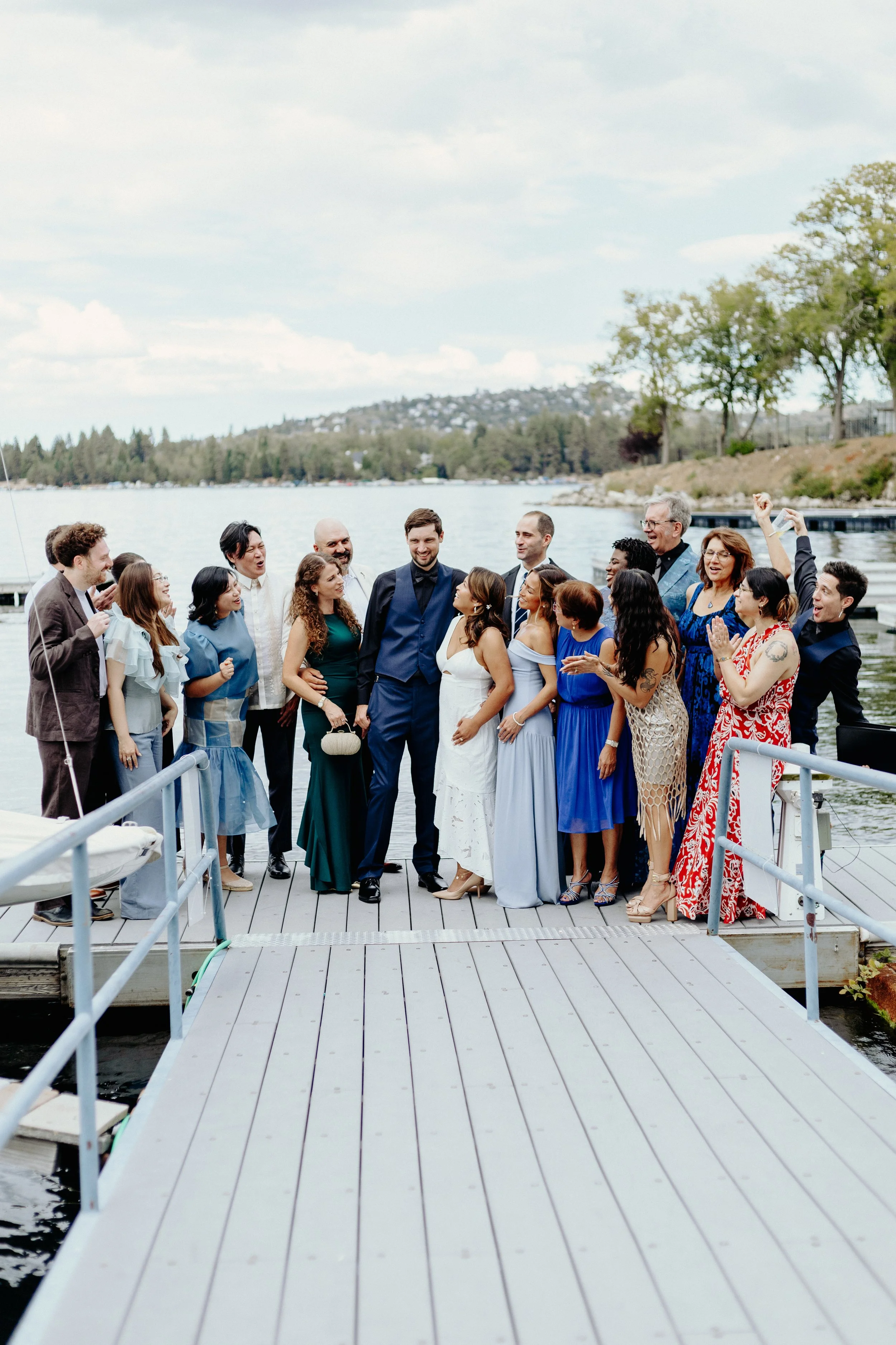 Family celebrates the joining of two in beautiful Lake Arrowhead, CA