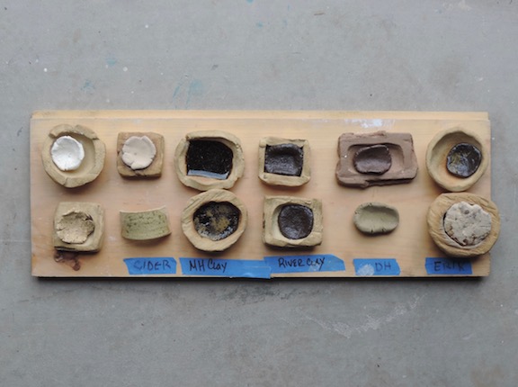 Samples of pure materials collected in Vermont and fired to 2250 f. in oxidation