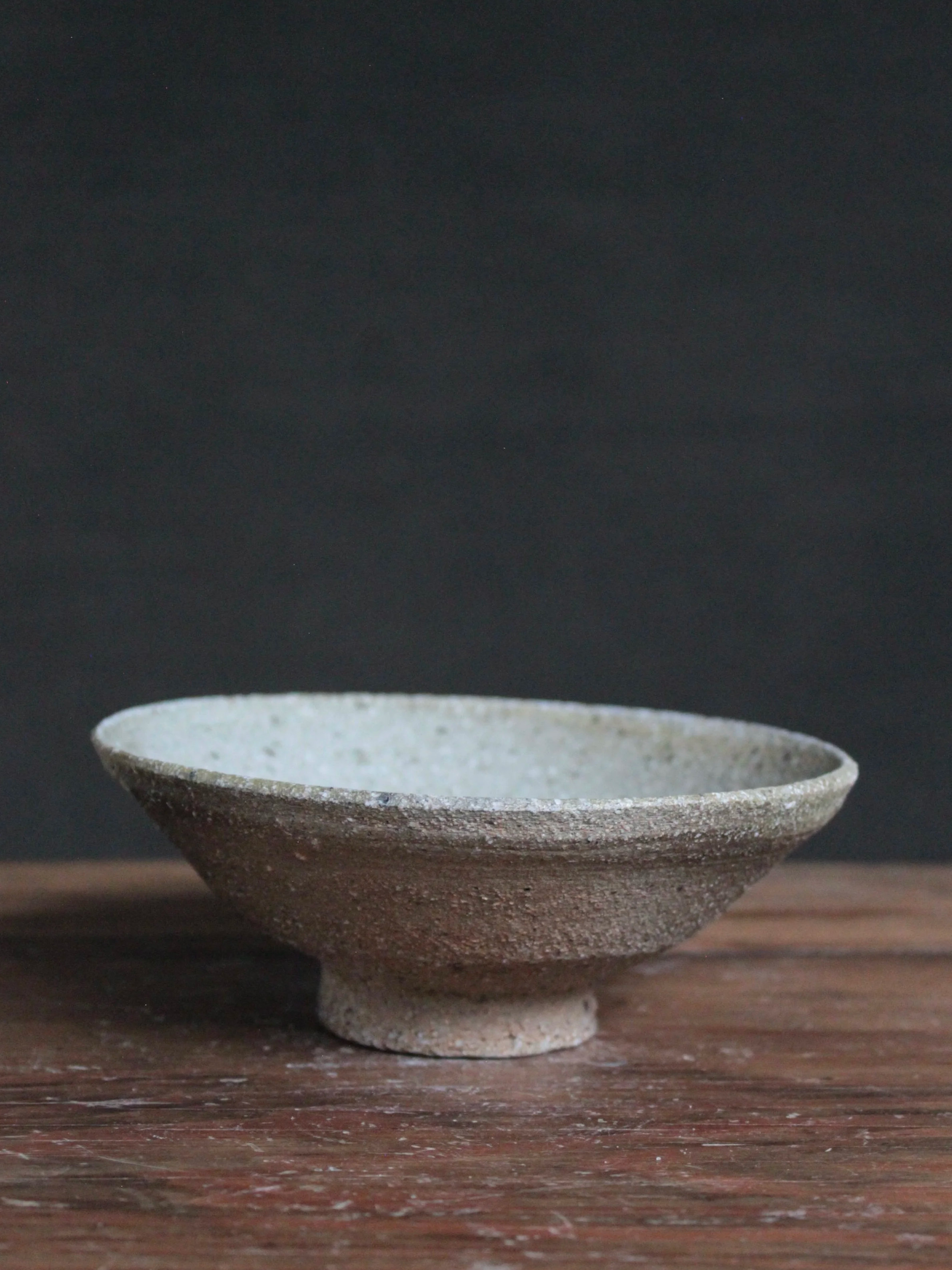 Shallow Natural Ash Glazed Bowl, 190 ml, #654