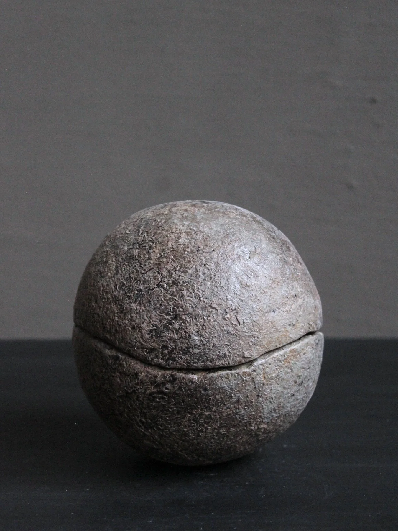 Lidded Sphere, Kaolinitic Clay Finish #234