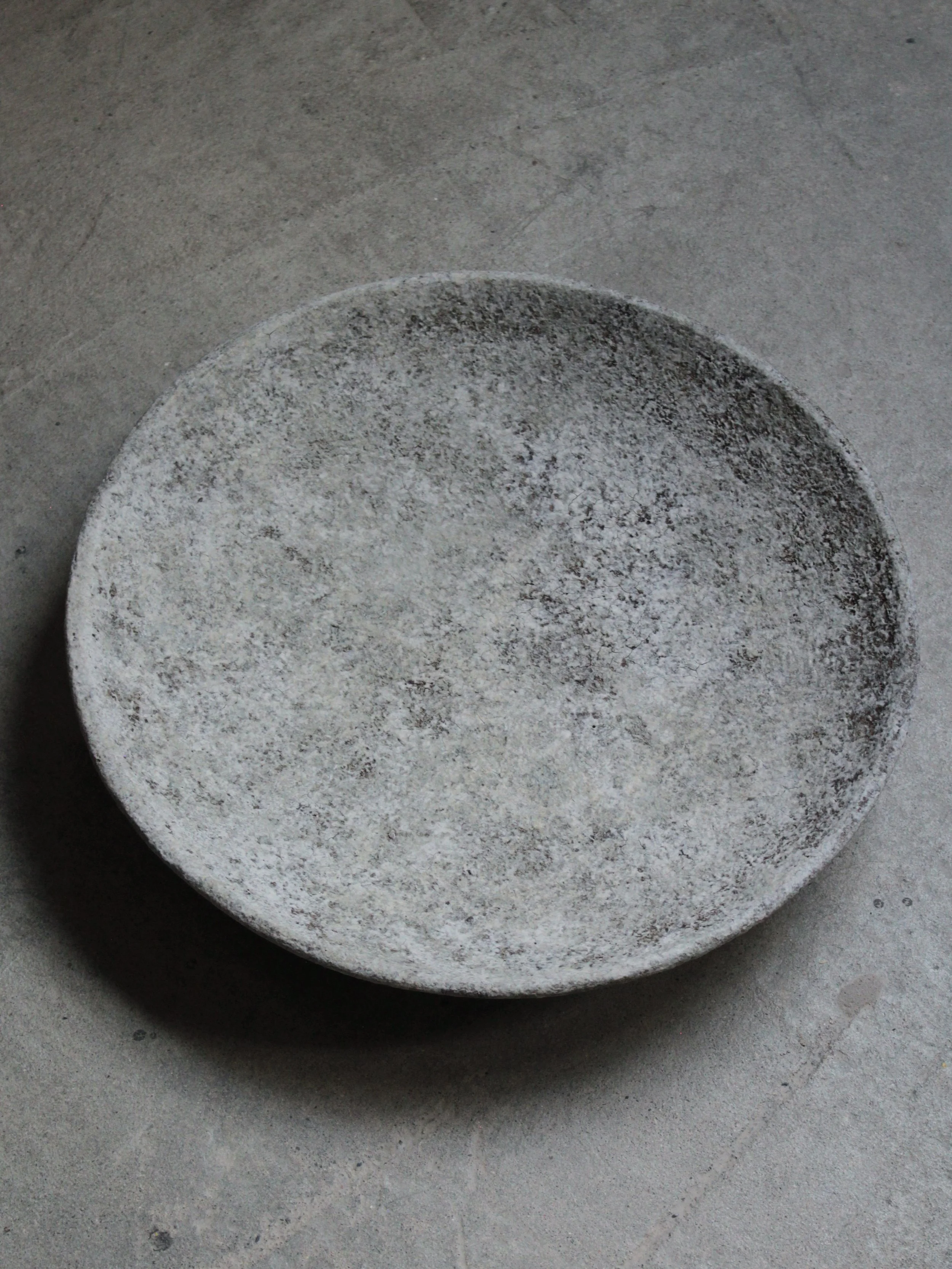 Large Textured Platter, Kaolinitic Clay and Ash Glaze, #779