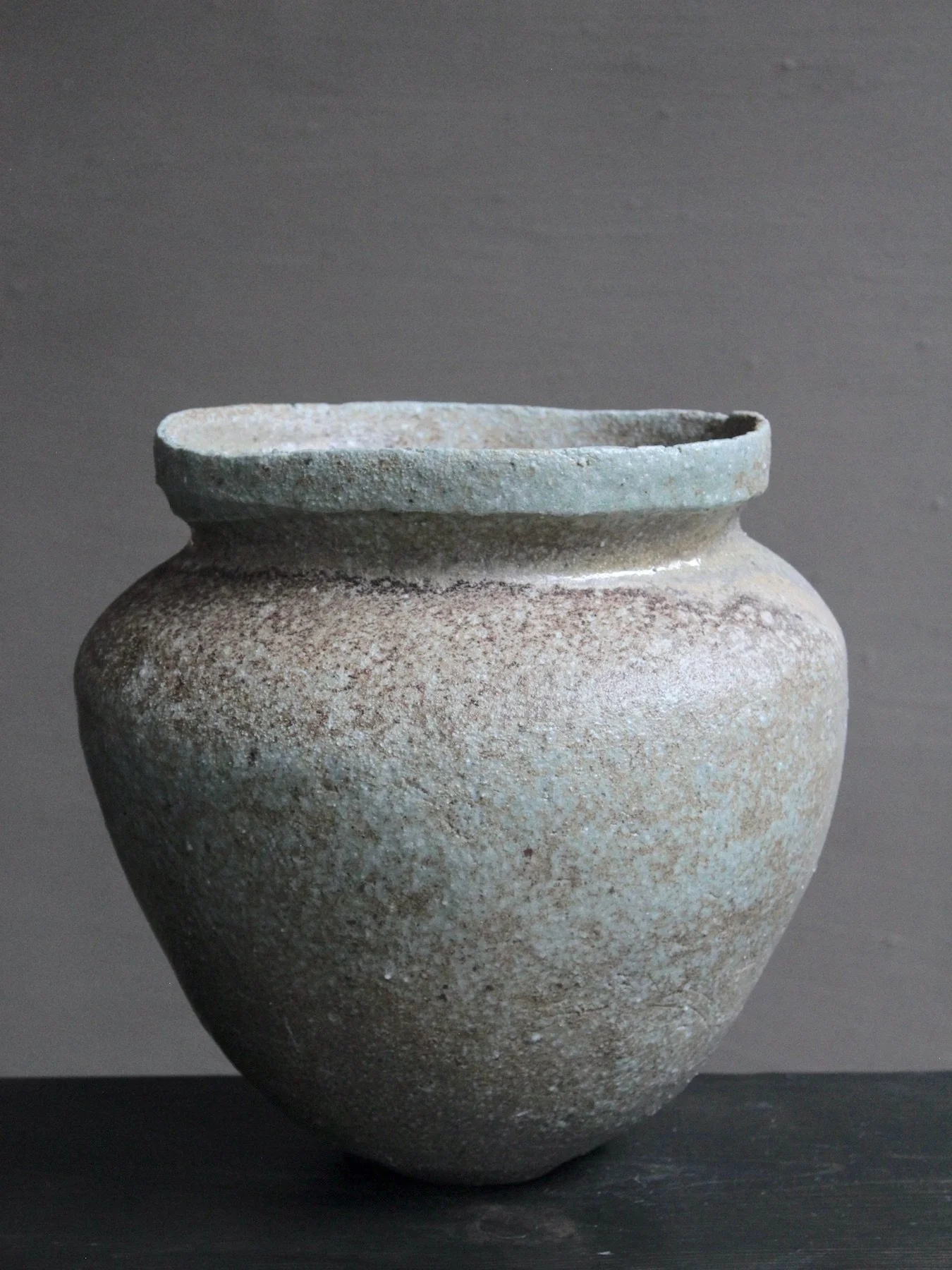 Large Natural Ash Glazed Vessel, #1001