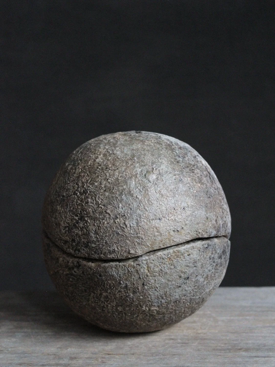 Lidded Sphere, Kaolinitic Clay Finish #234