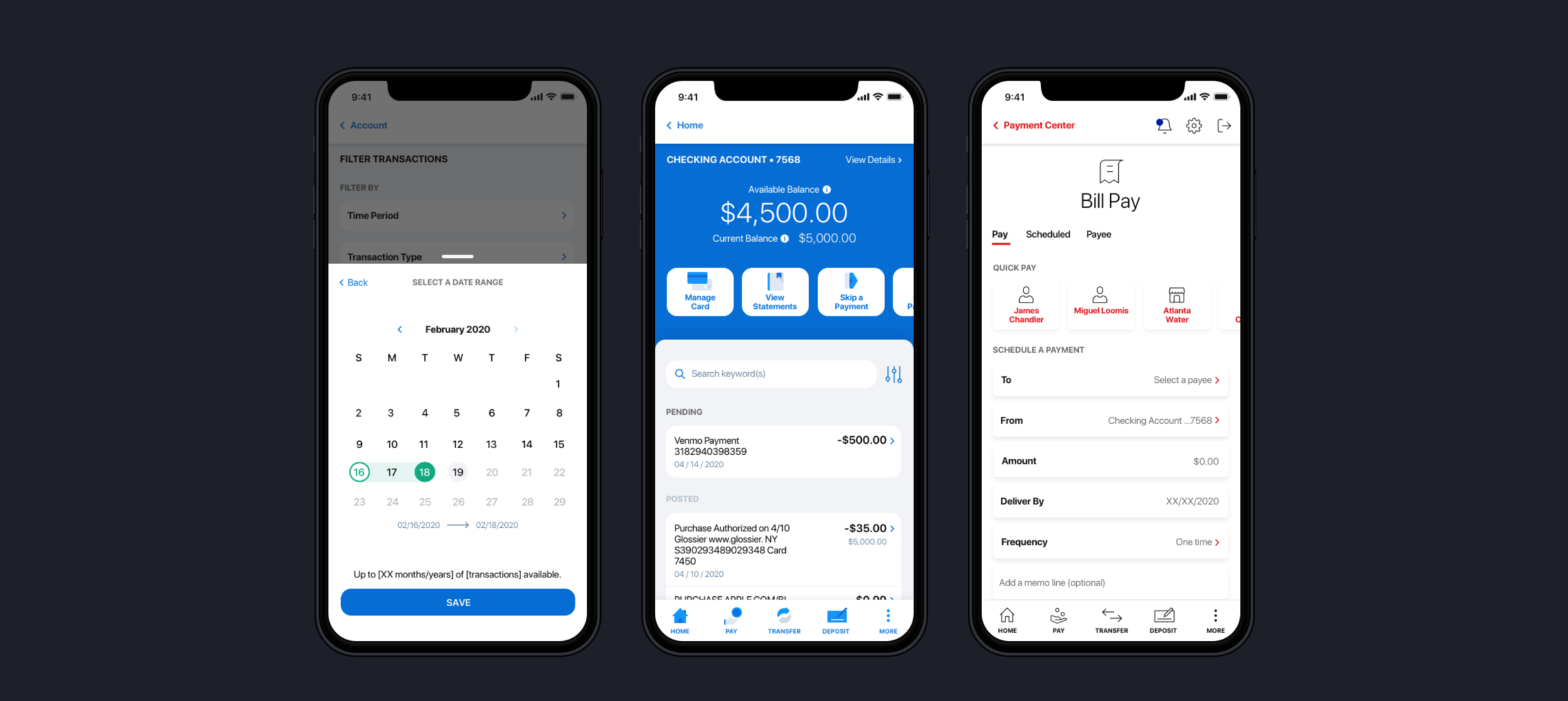 Accounts & payments