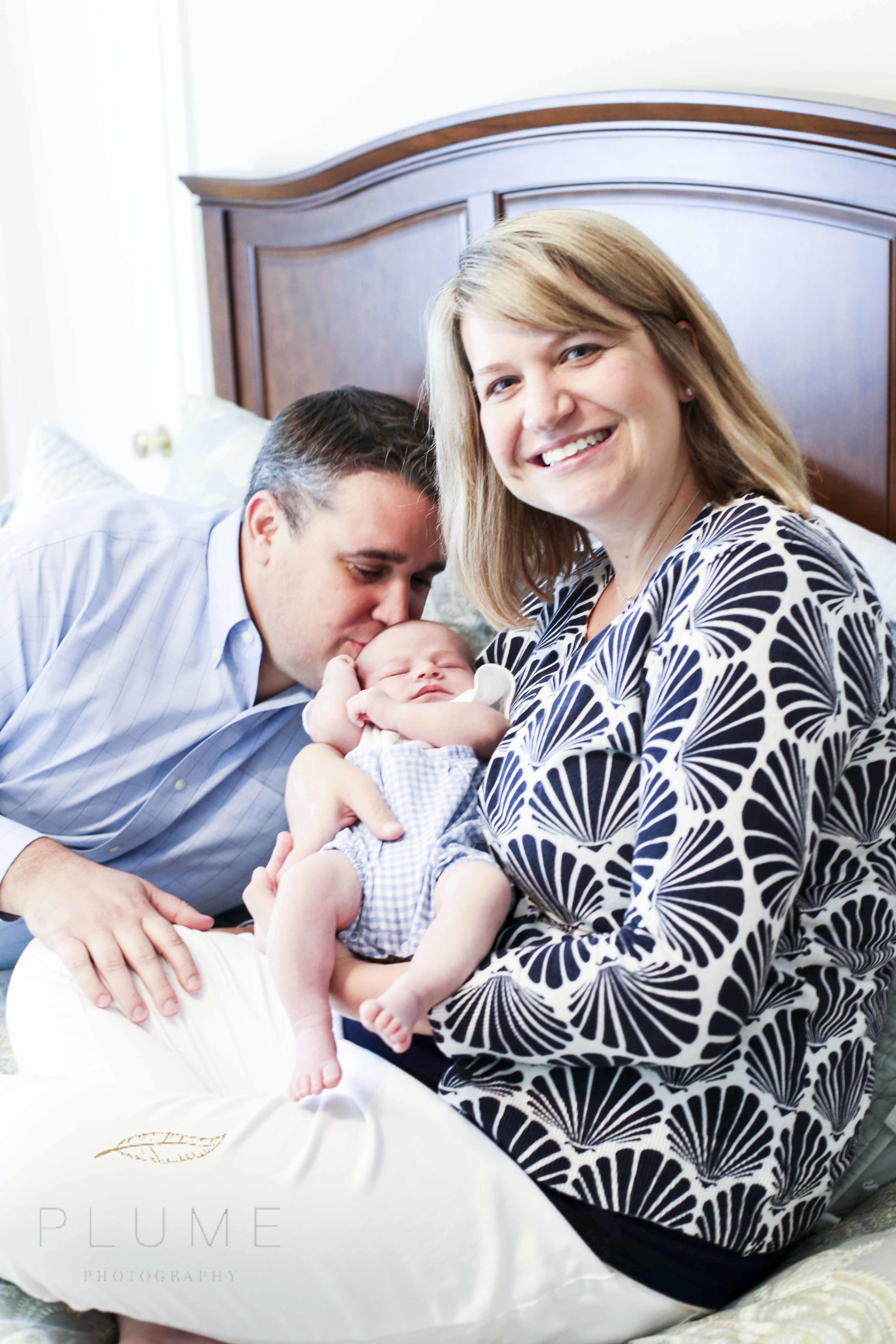 Newborn session for Harrison Hite, with his parents Cathy and William, with extended family members, at their home in Falls Church, VA. Sunday, August 31, 2014