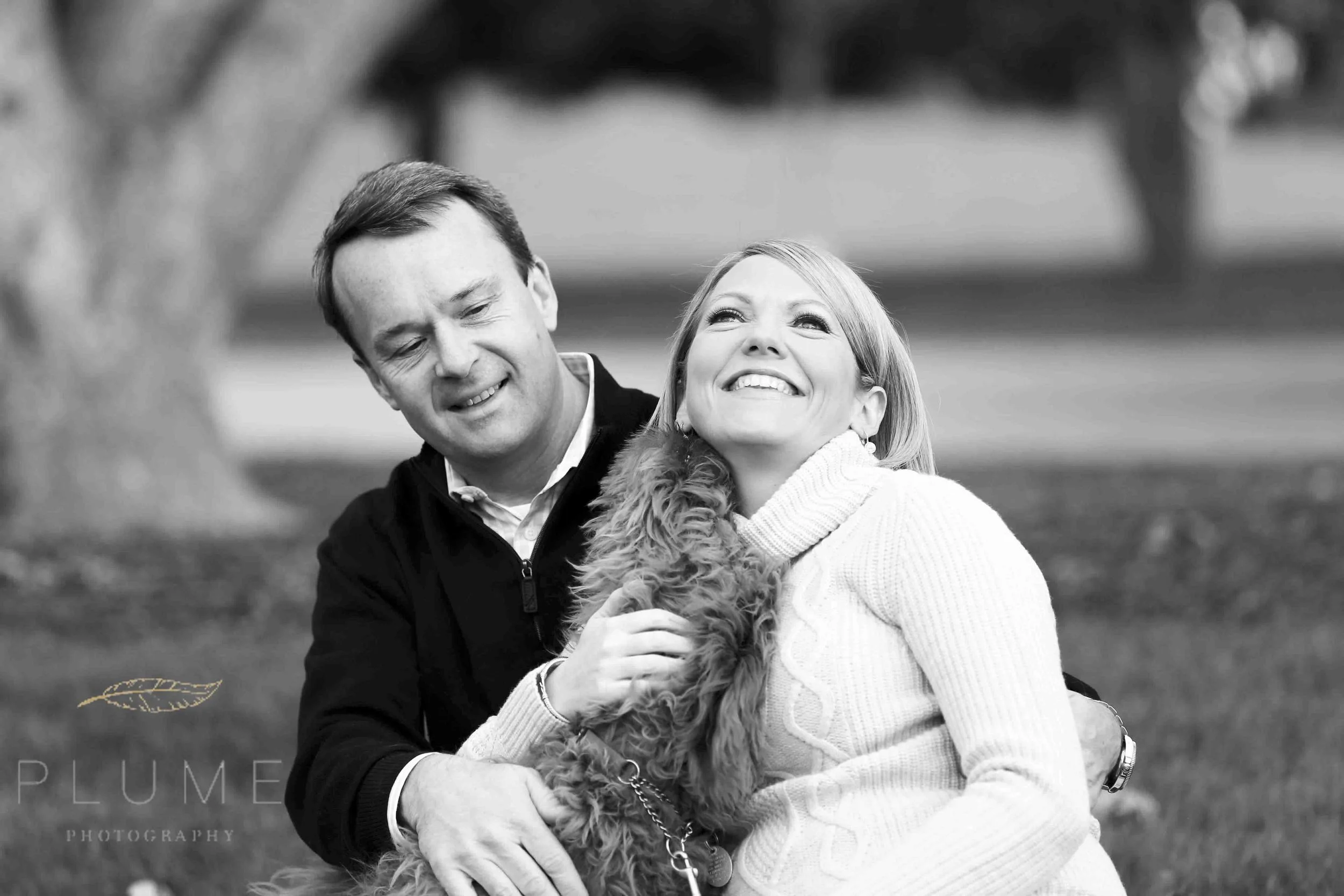 Holiday card / maternity shoot for Sarah and Raymond Paul with their goldendoodle Molly on the grounds of the US Capitol, Saturday, November 22, 2014. Photo by Amanda Reynolds