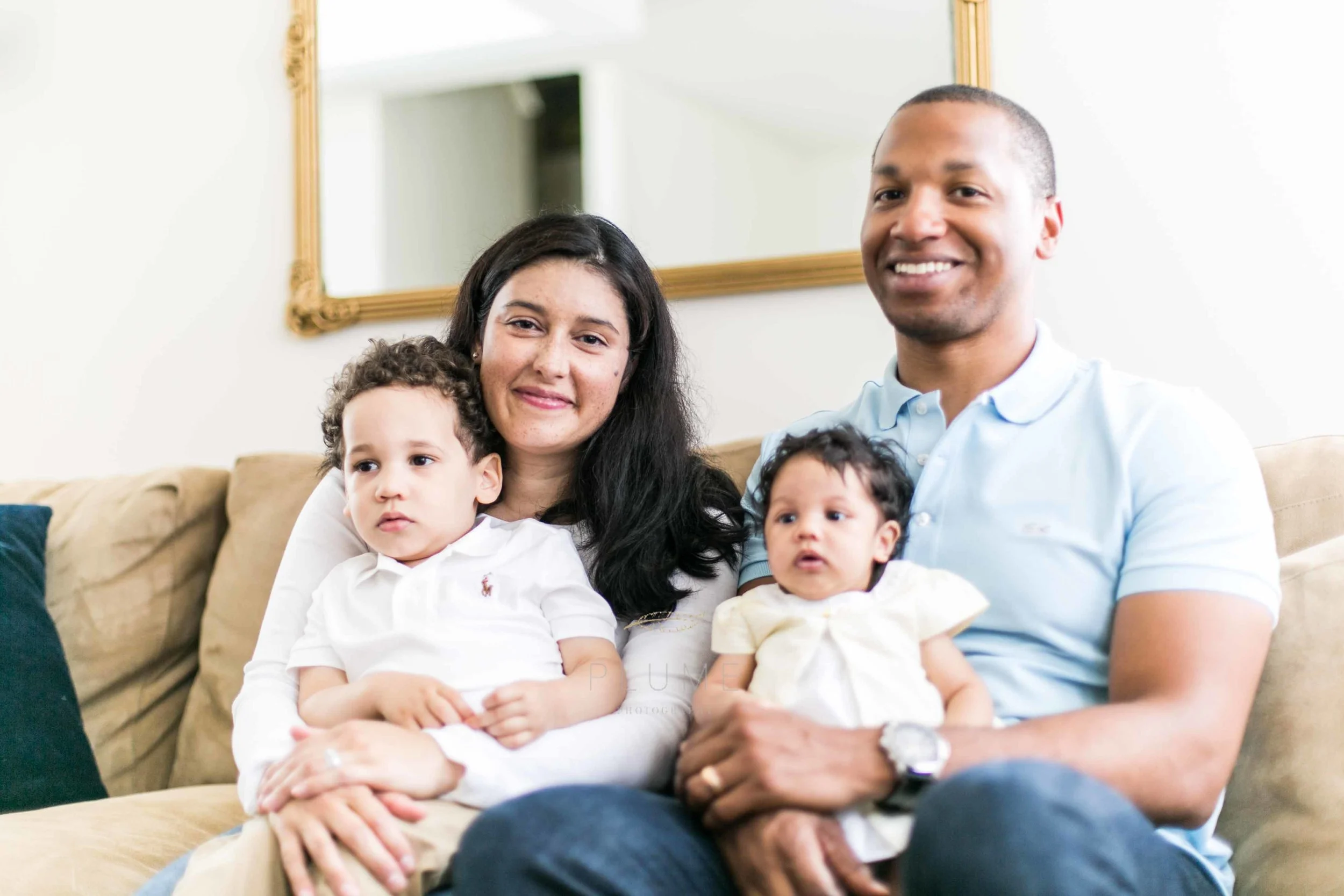 family and newborn photo session in Arlington, VA; Jabril, Laura, Leif and Logan, Thursday, July 30, 2015. Photo by Amanda Reynolds, Plume Photography