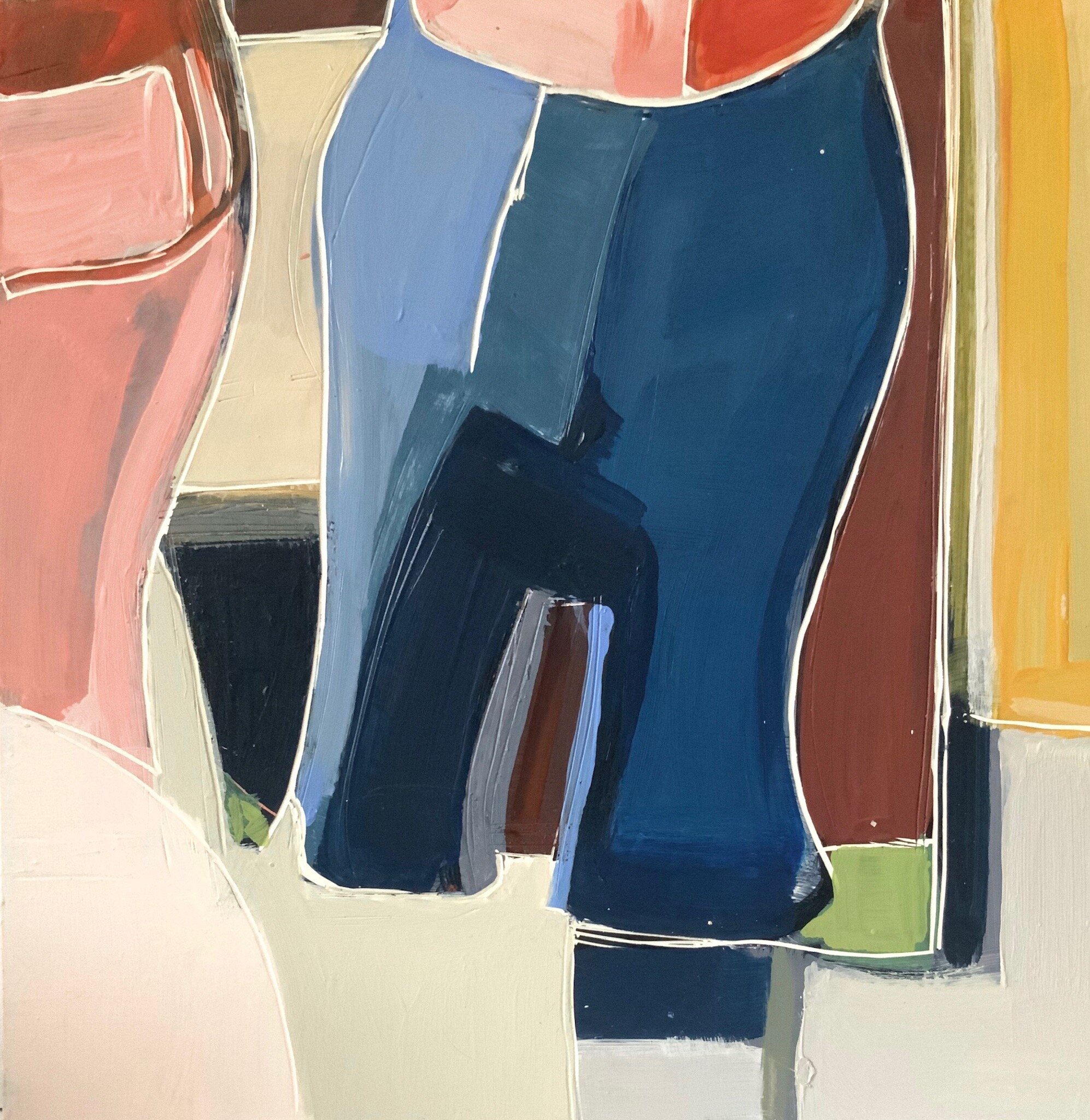 Denise Denim, 6x6”, acrylic on clay board, $85