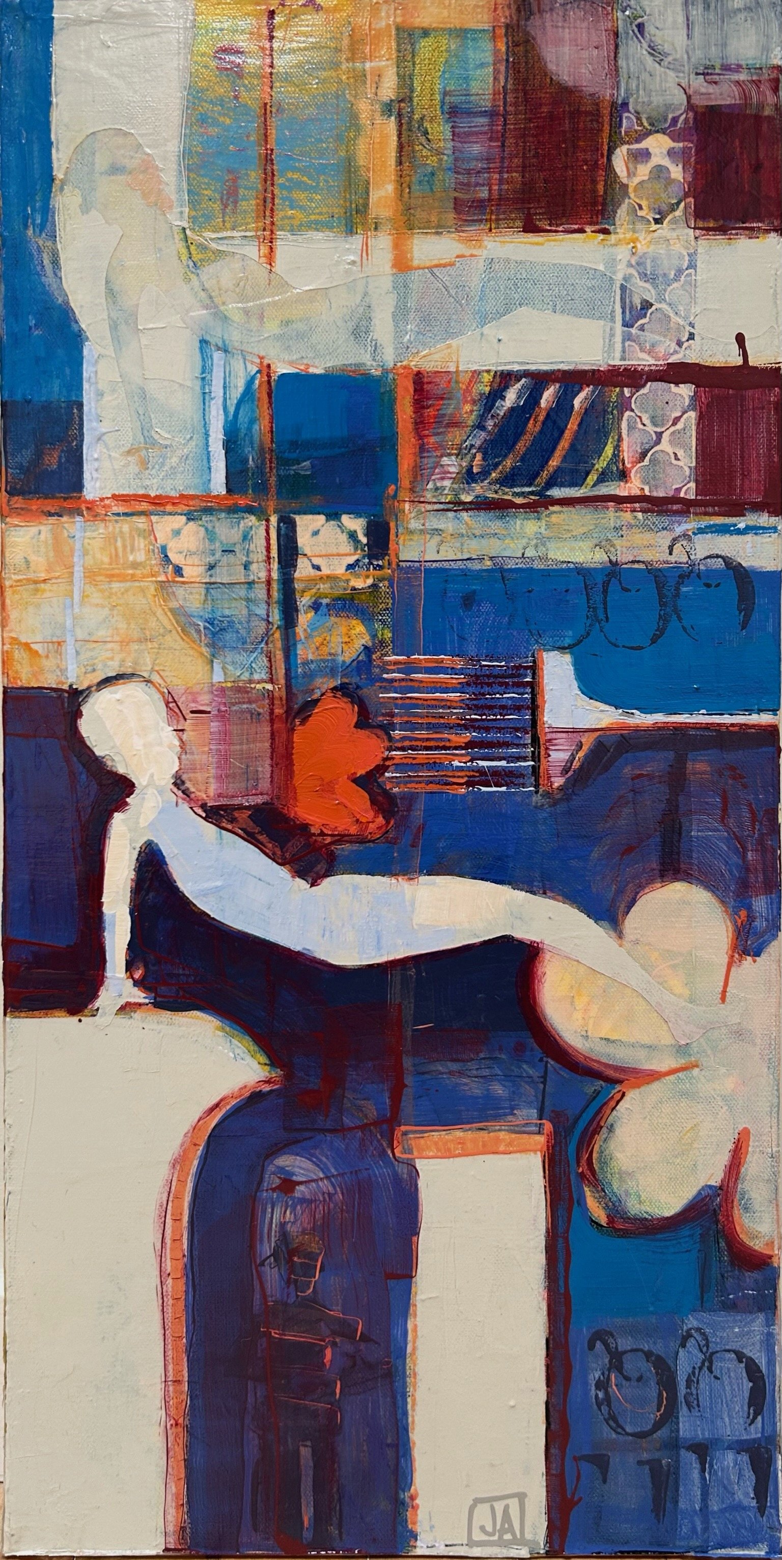 Over Under, 12” x 24”, acrylic on gallery wrapped canvas, 2024