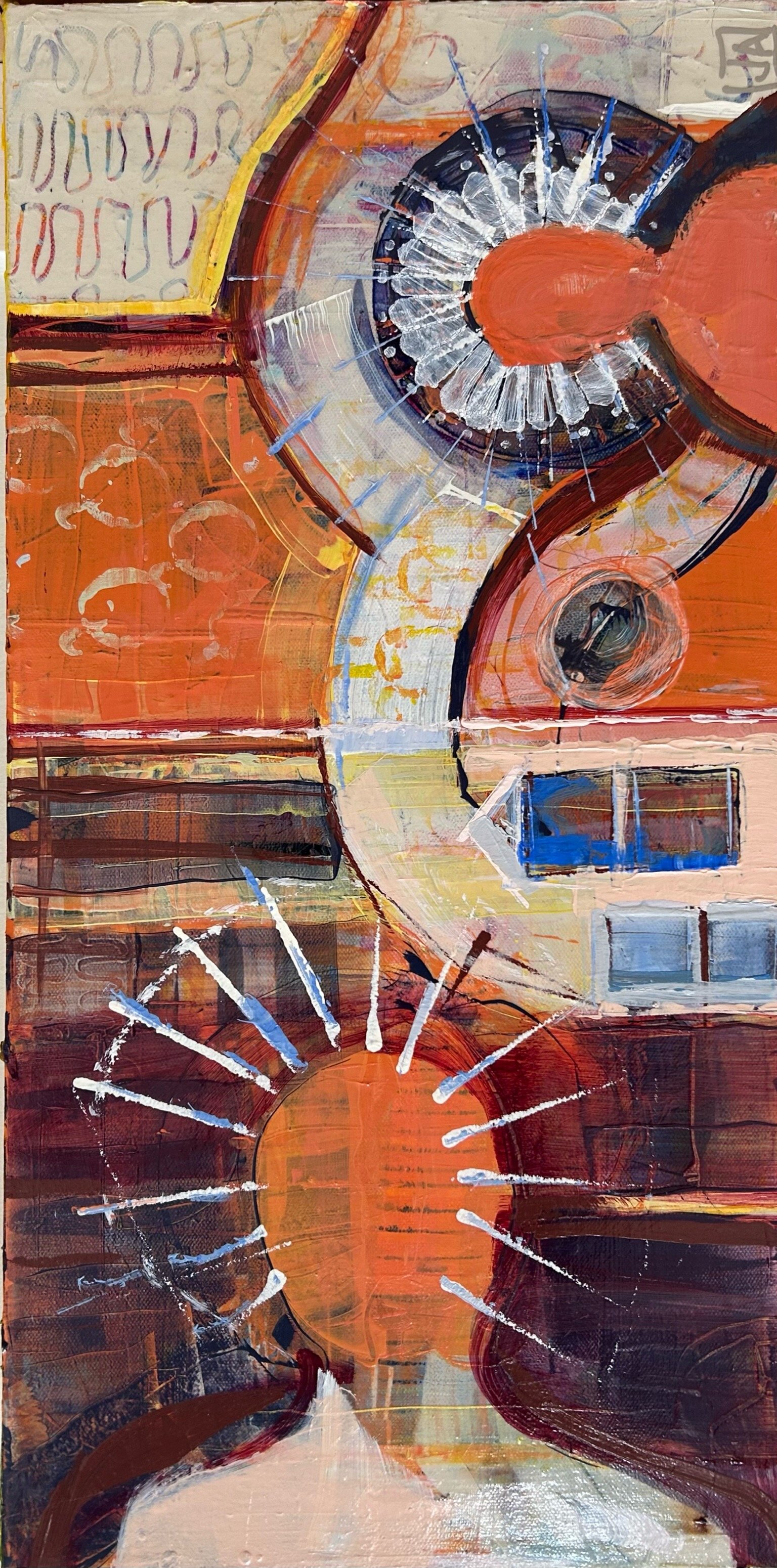 Sharp Place, 12" x 24", acrylic on gallery wrapped canvas, 2024