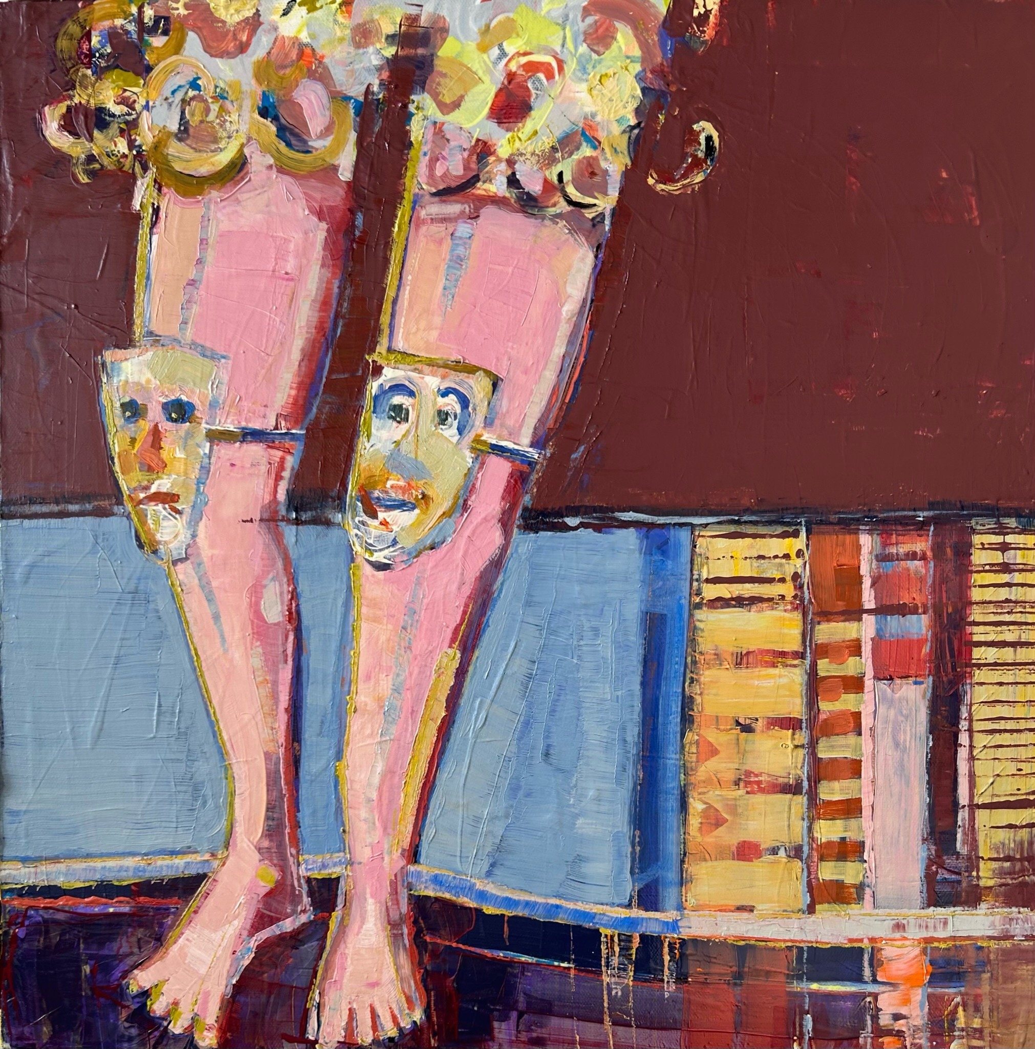 Fun-nies, 20" x 20", acrylic on gallery wrapped canvas, 2024