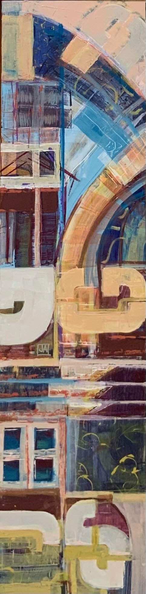 Golden Gate, 12" x 48" acrylic on gallery wrapped canvas, 2024