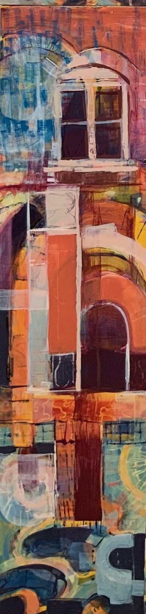 Harrison, 12" x 48", acrylic on gallery wrapped canvas, 2024